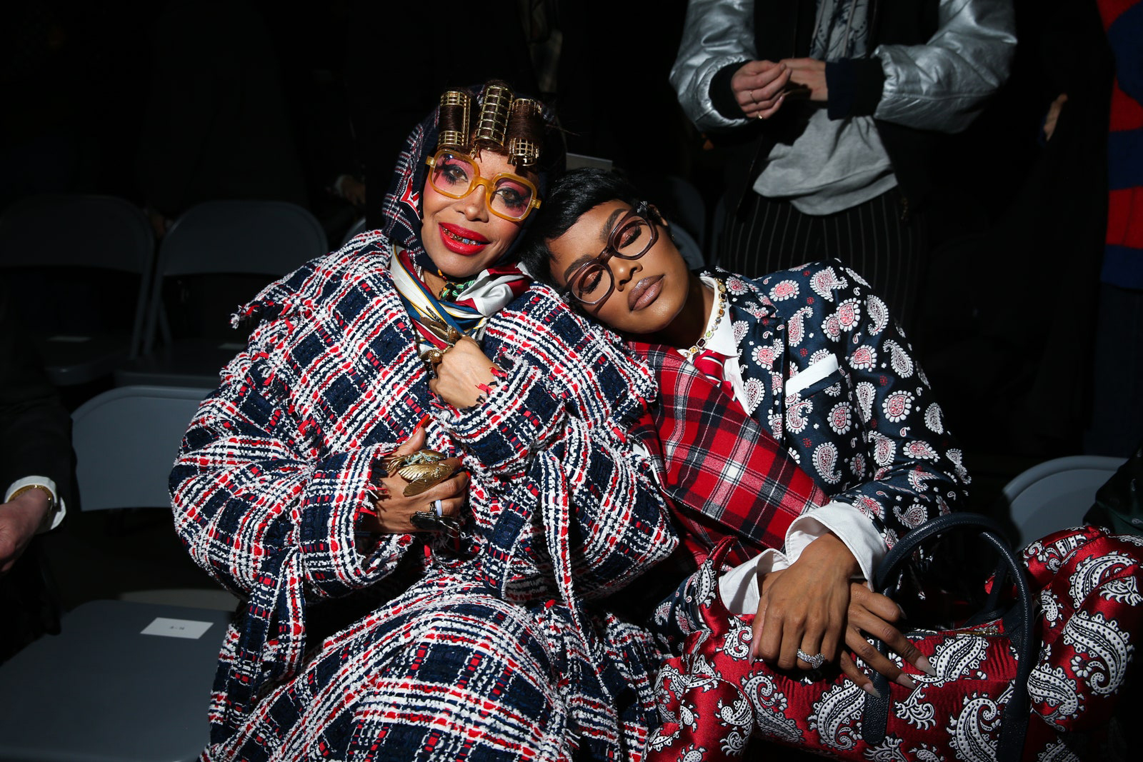 Erykah Badu and Teyana Taylor at Thom Browne