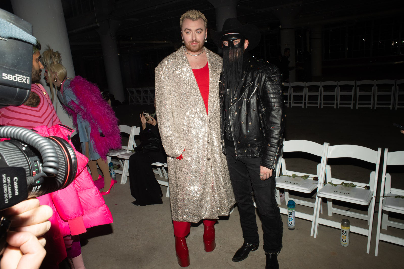 Sam Smith and Orville Peck at Christian Cowan