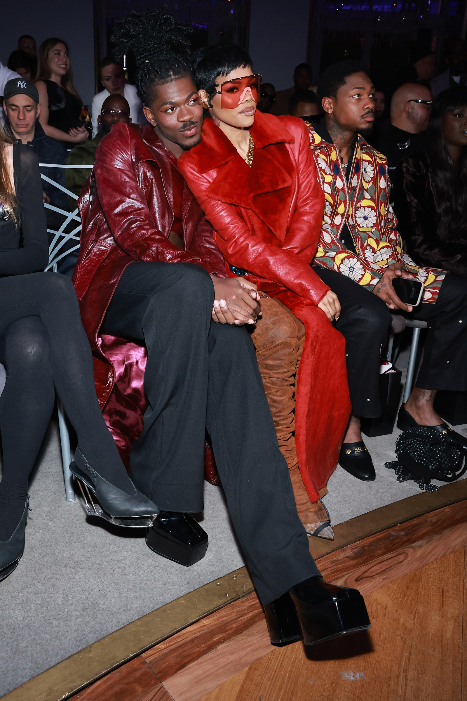 Lil Nas X and Teyana Taylor at LaQuan Smith