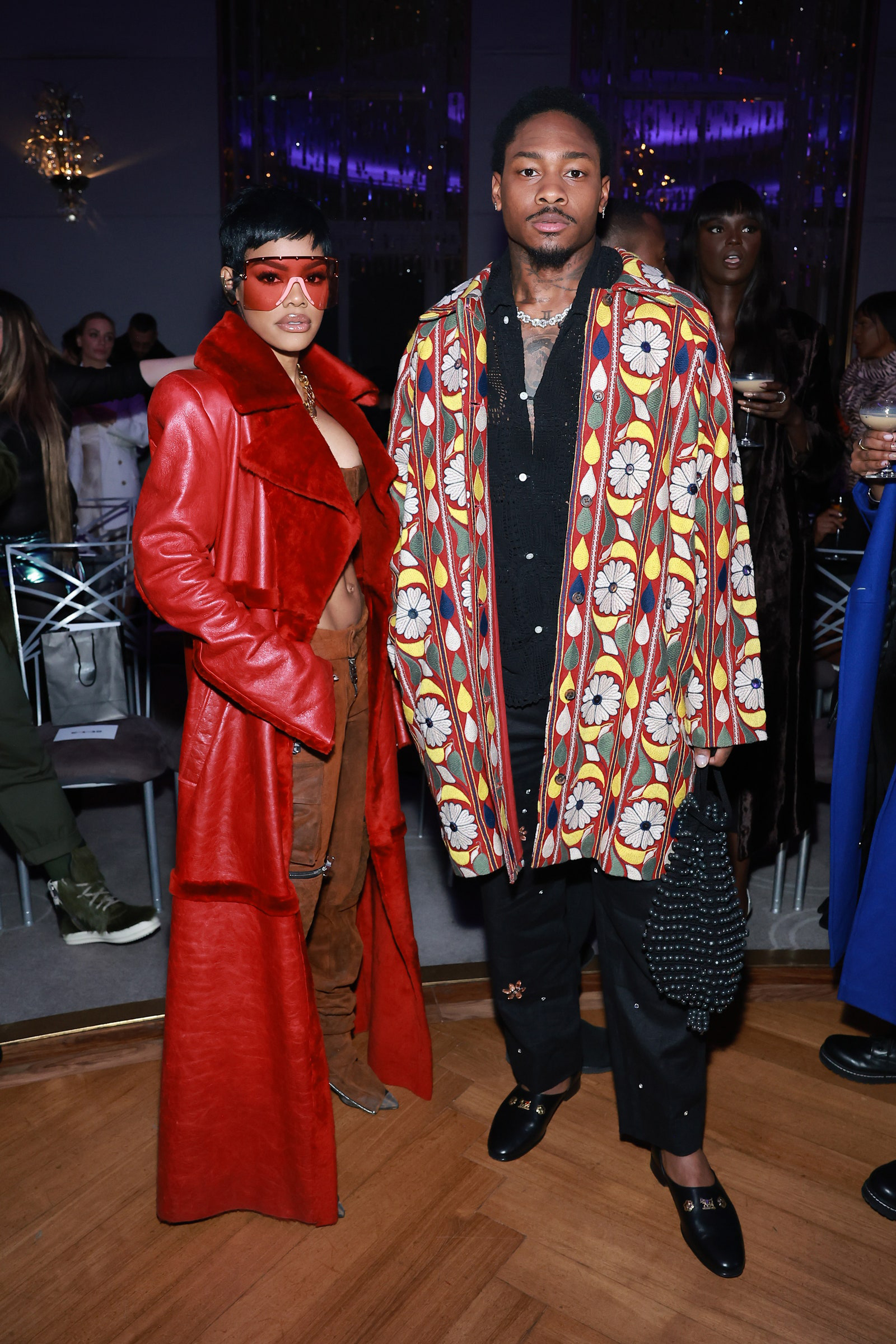 Teyana Taylor and Stephon Diggs at LaQuan Smith