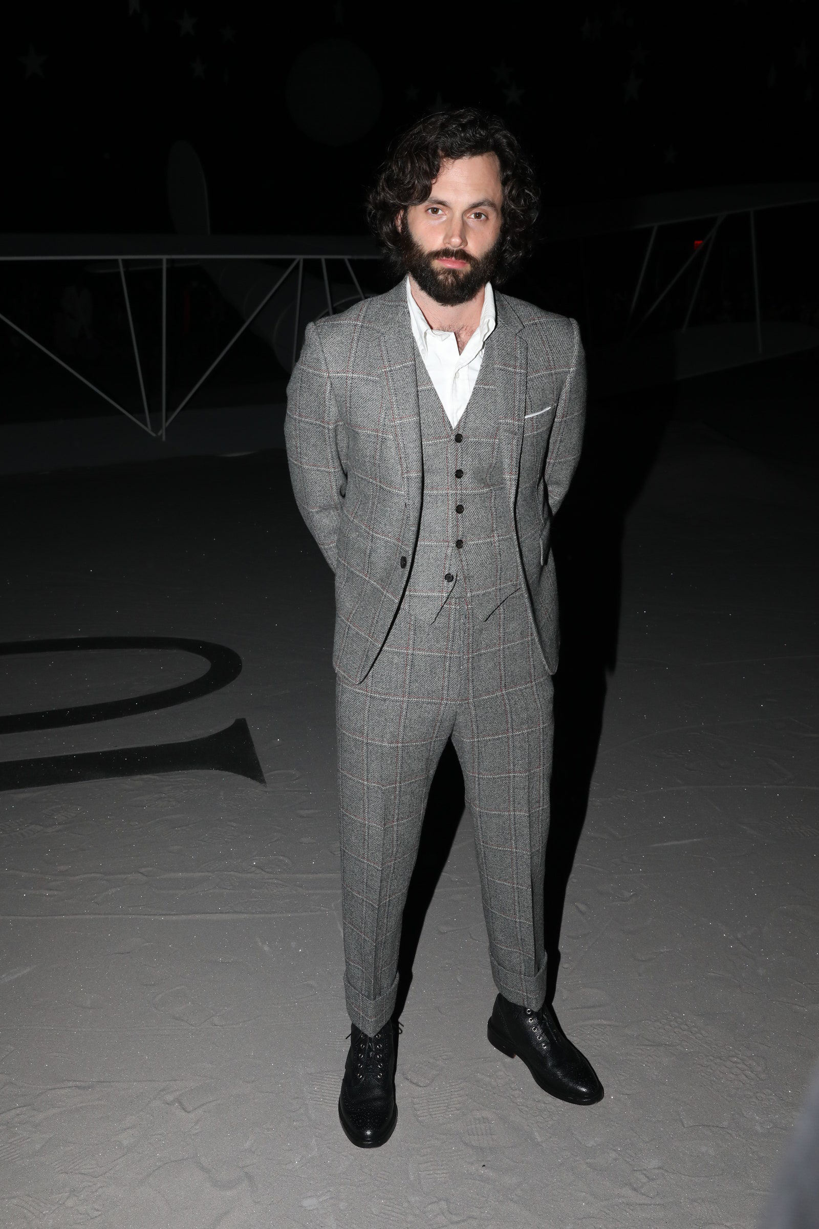 Penn Badgley at Thom Browne