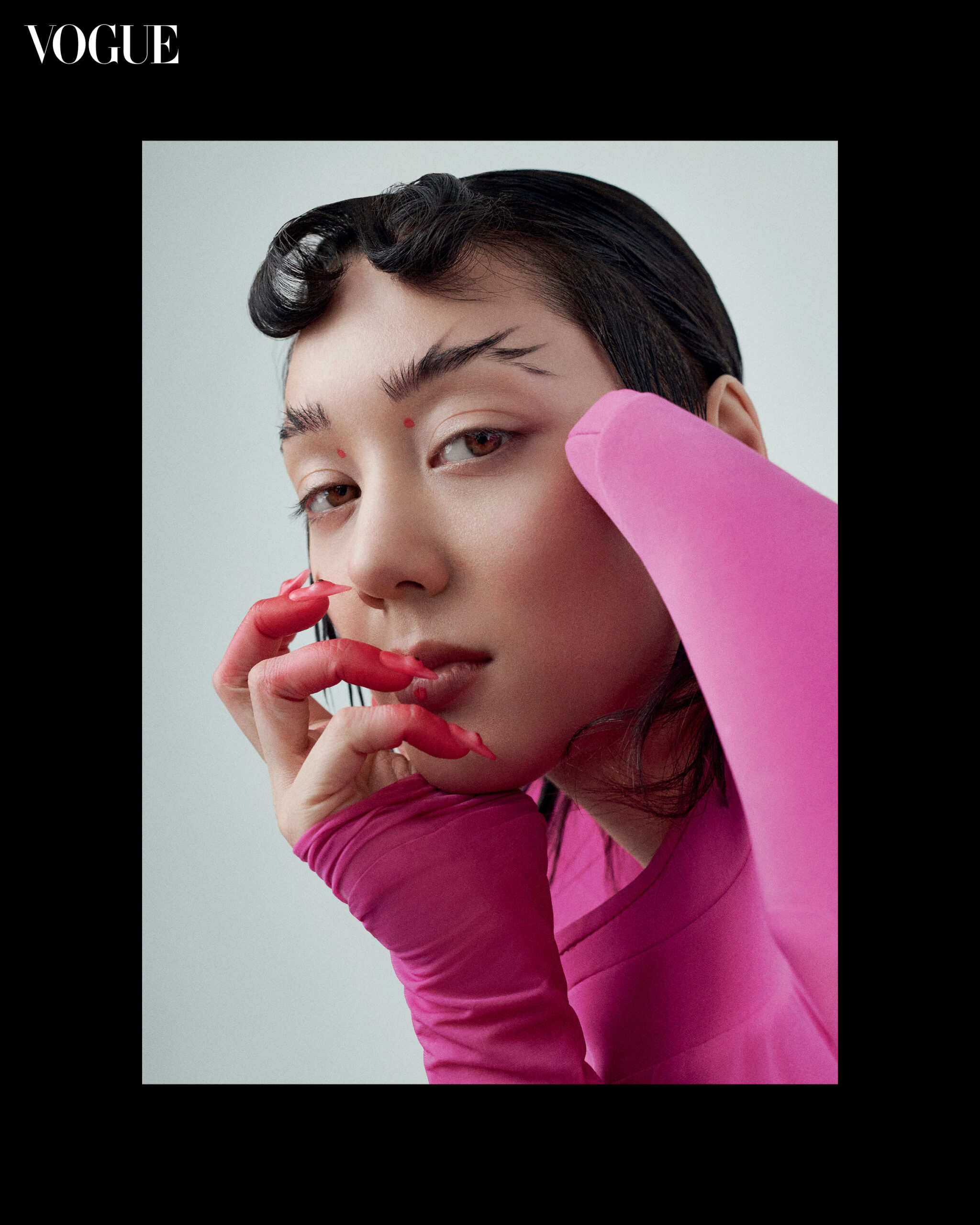 RICK OWENS top, skirt, and shoes. REPOSSI earrings and ring. Photography and Styling by Melissa Levy