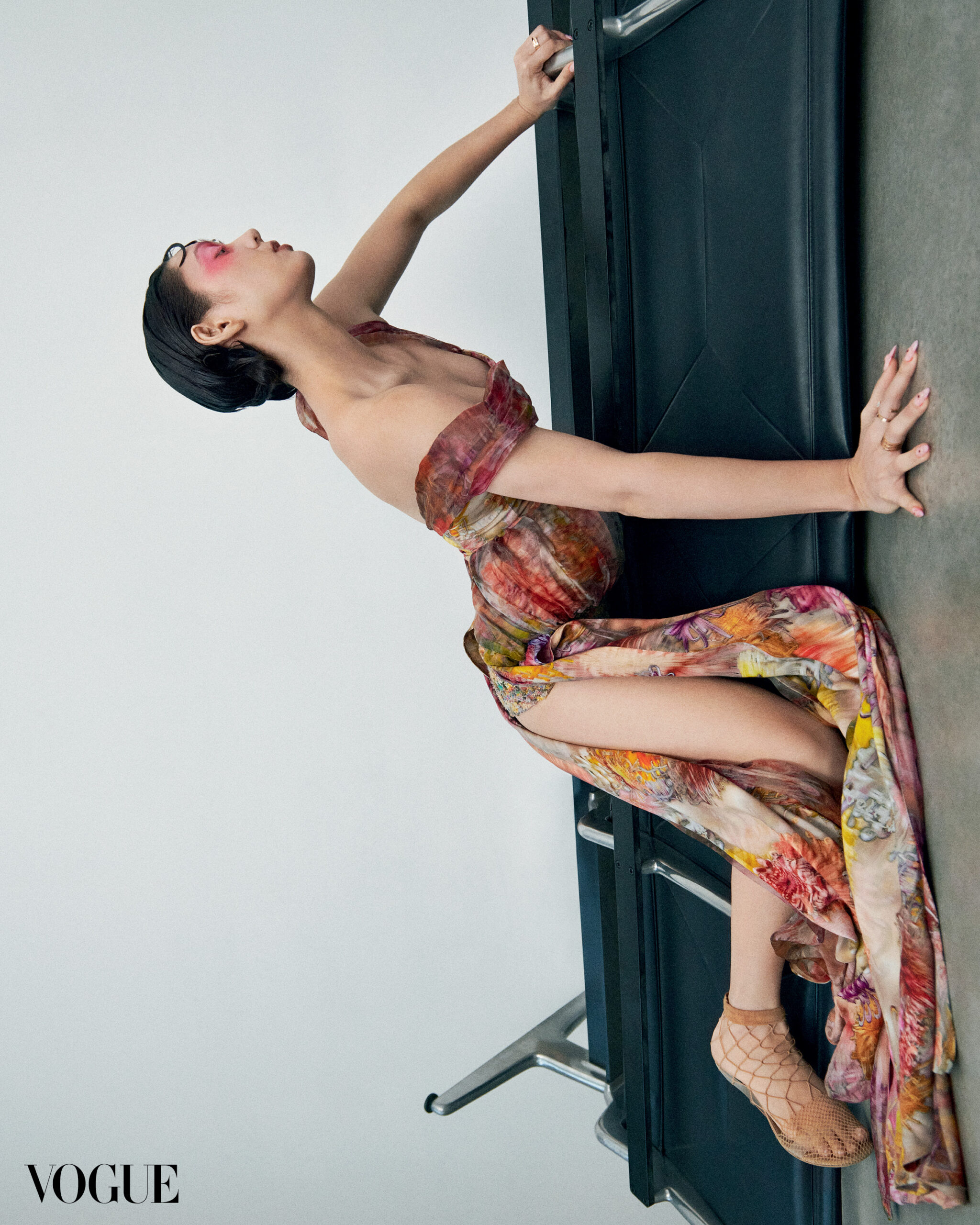 COLLINA STRADA top and boyshorts. REPOSSI earrings. Photography and Styling by Melissa Levy