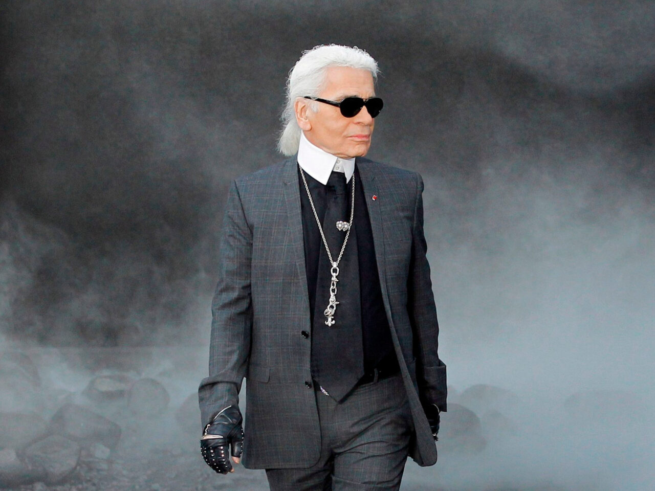 Karl Lagerfield ponytail