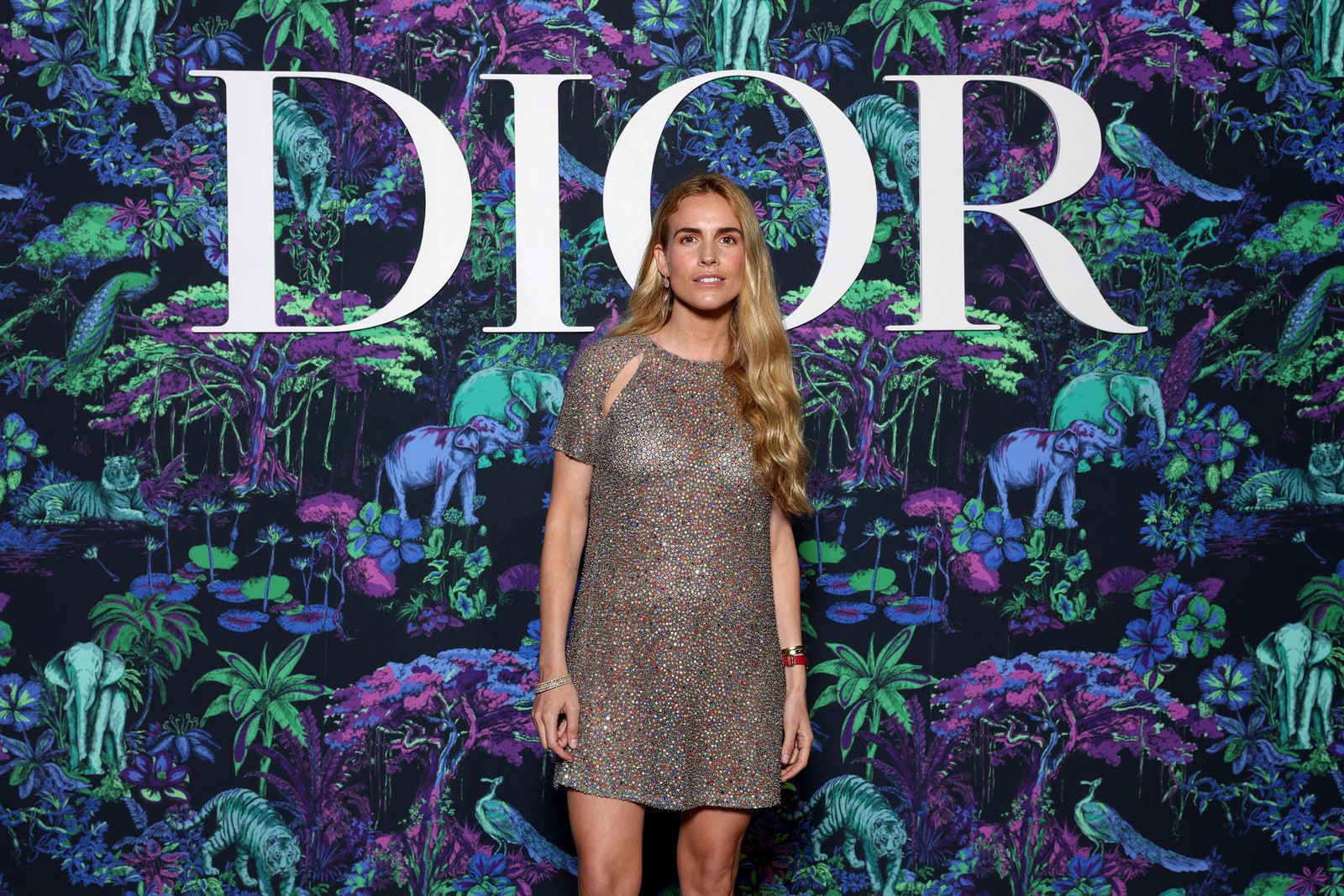 Dior Fall/Winter 2023 Show In Mumbai Blanca Miro wore a Dior embellished multi-color dress.