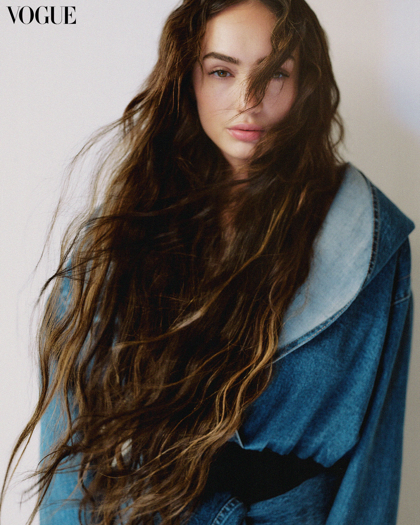 Portrait of Miss Universe R'Bonney wearing denim