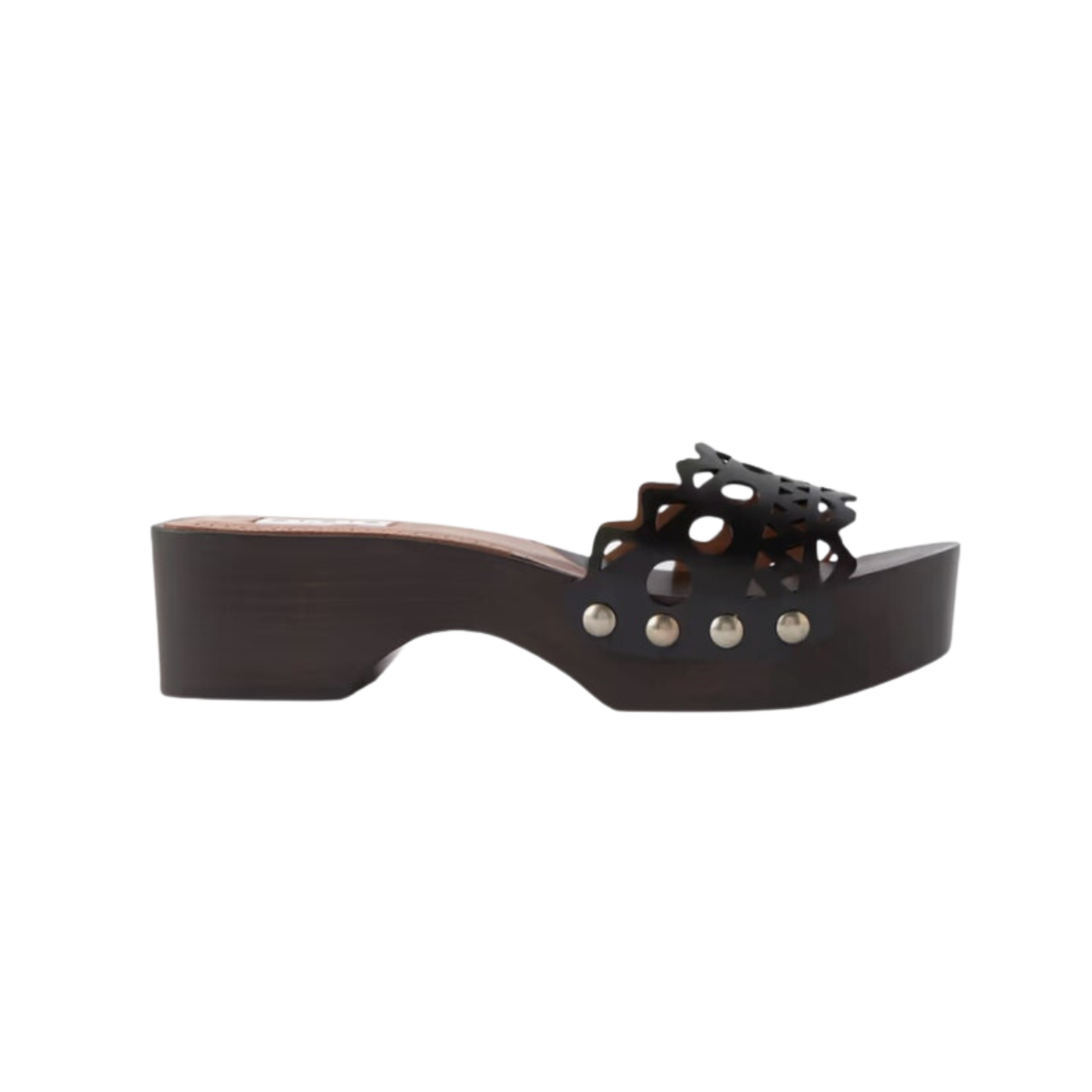 Alaïa 50 studded laser-cut leather clogs