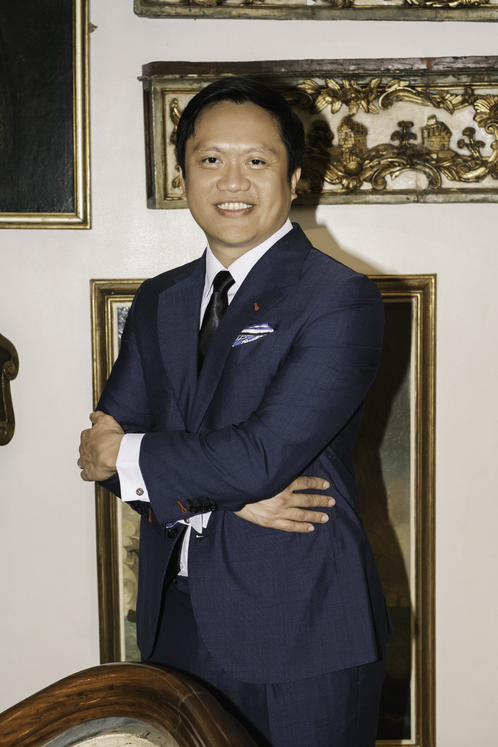 Blue Avelino at the Galaxy x Thom Browne Pre-launch event