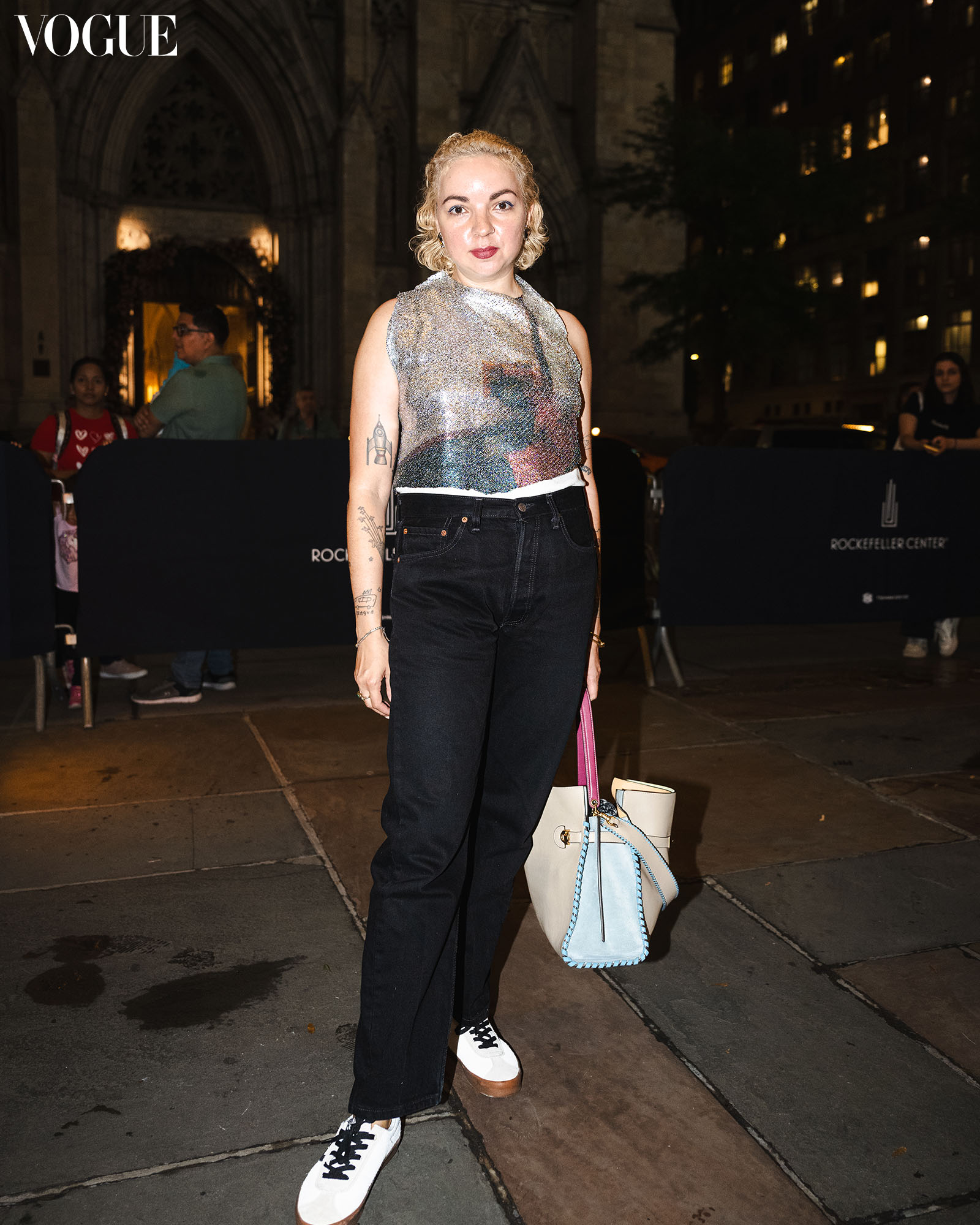 Laia Garcia-Furtado at Eckhaus Latta Spring 2024 at New York Fashion Week.