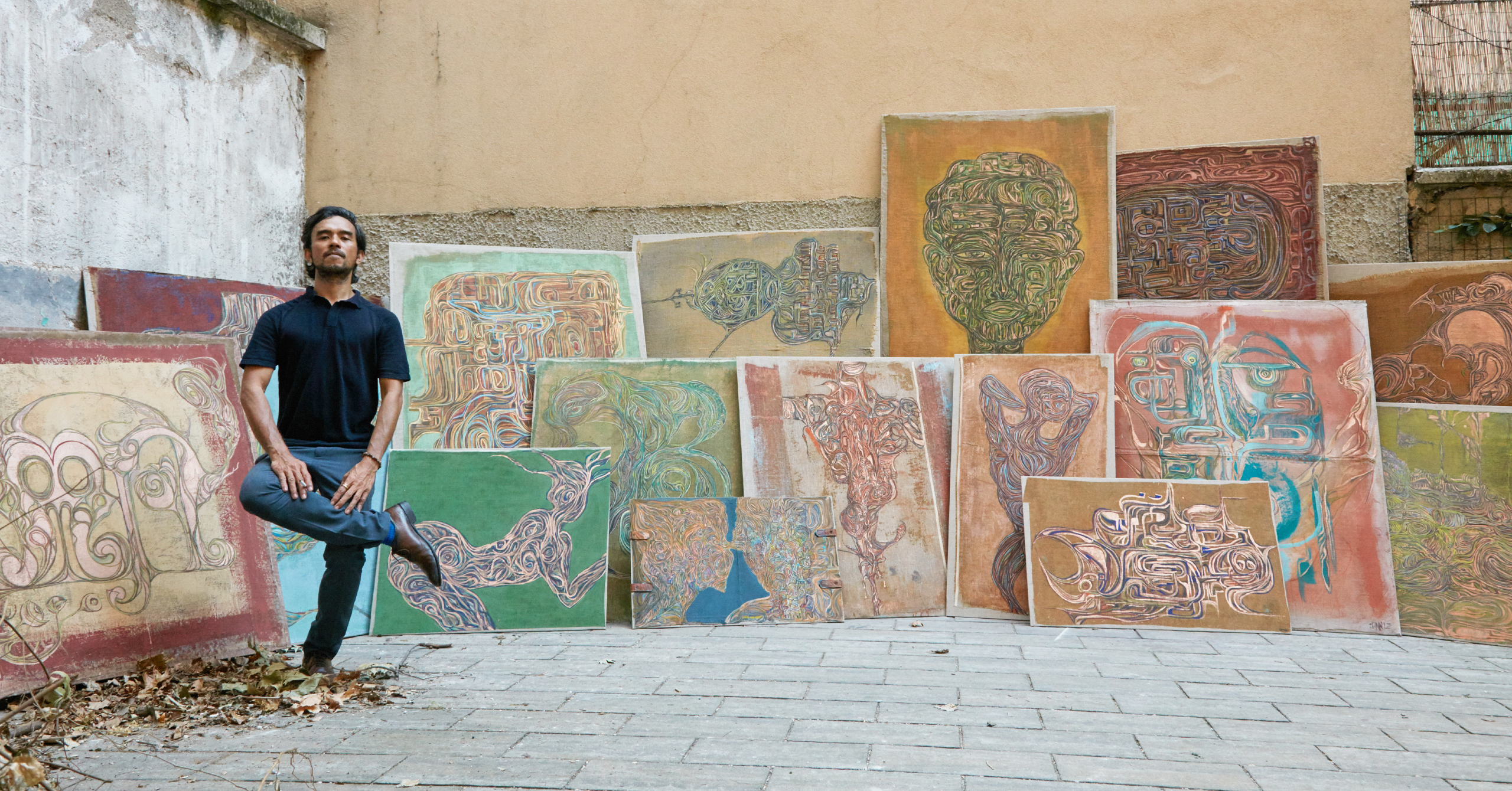 Filipino artist Mark Nicdao showcases his new collection, “Chapter 8: Misfired Synapses” in his first solo exhibit in Venice.