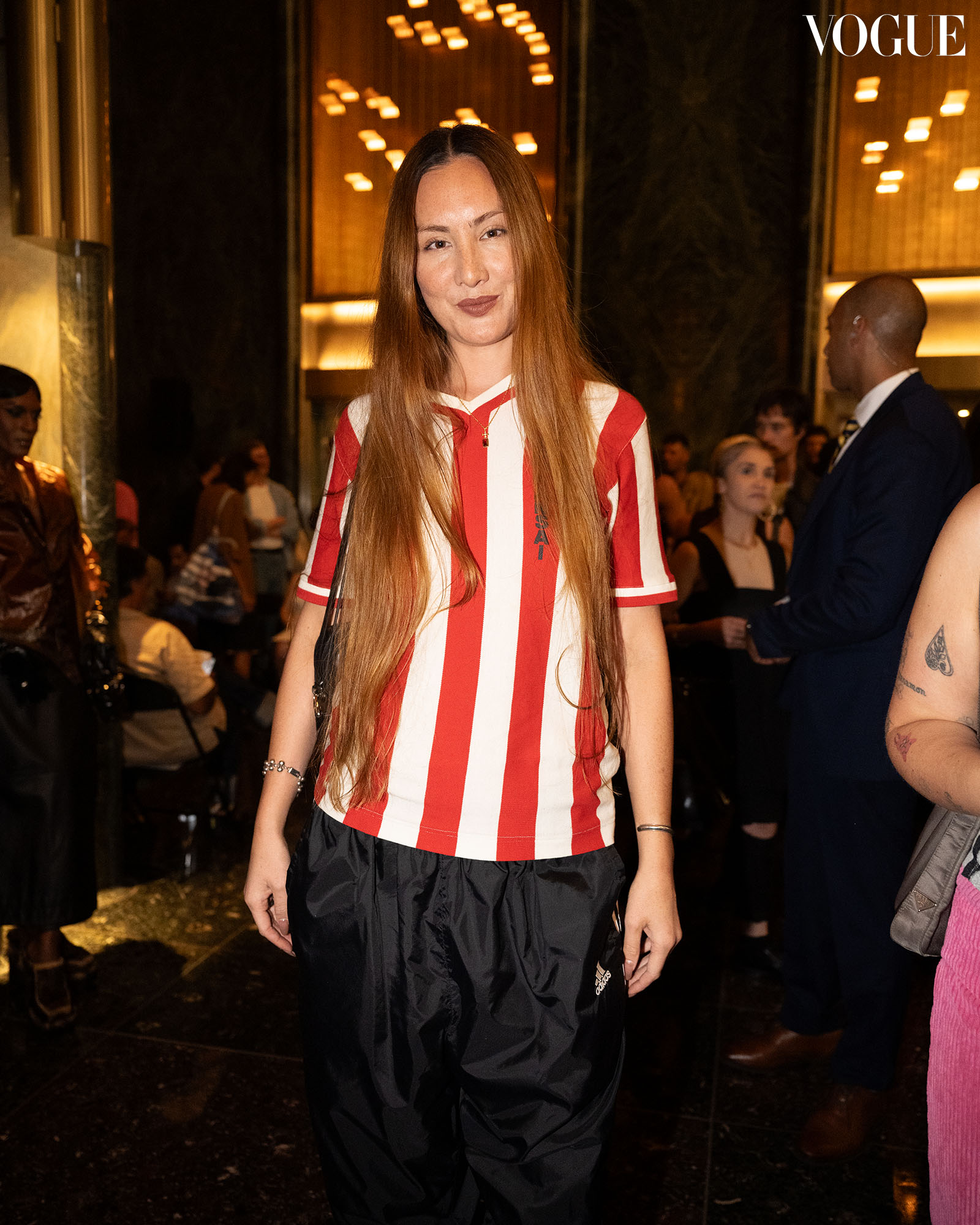 Miyako Bellizzi at Eckhaus Latta Spring 2024 at New York Fashion Week.