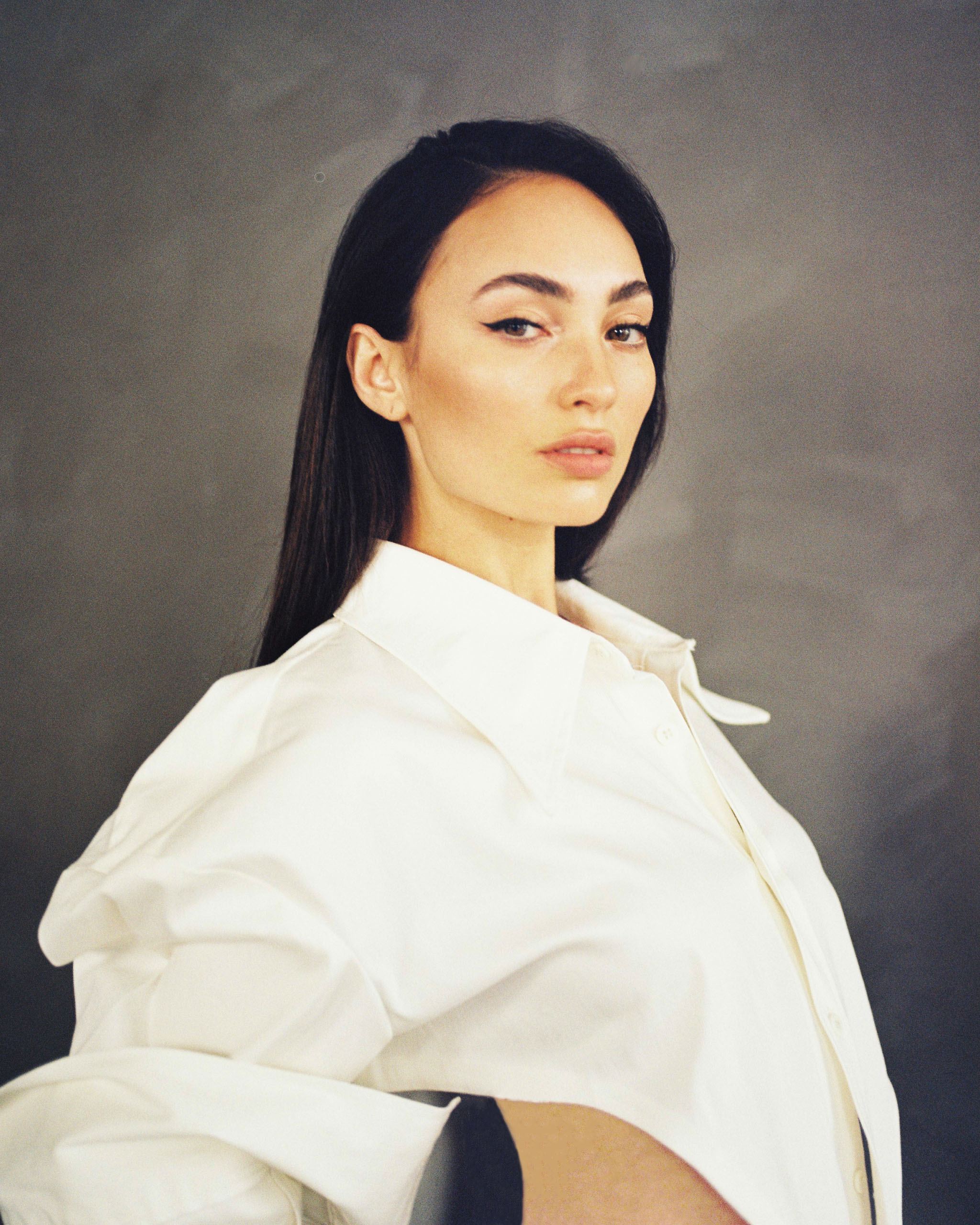 R'Bonney Gabriel staring at the camera