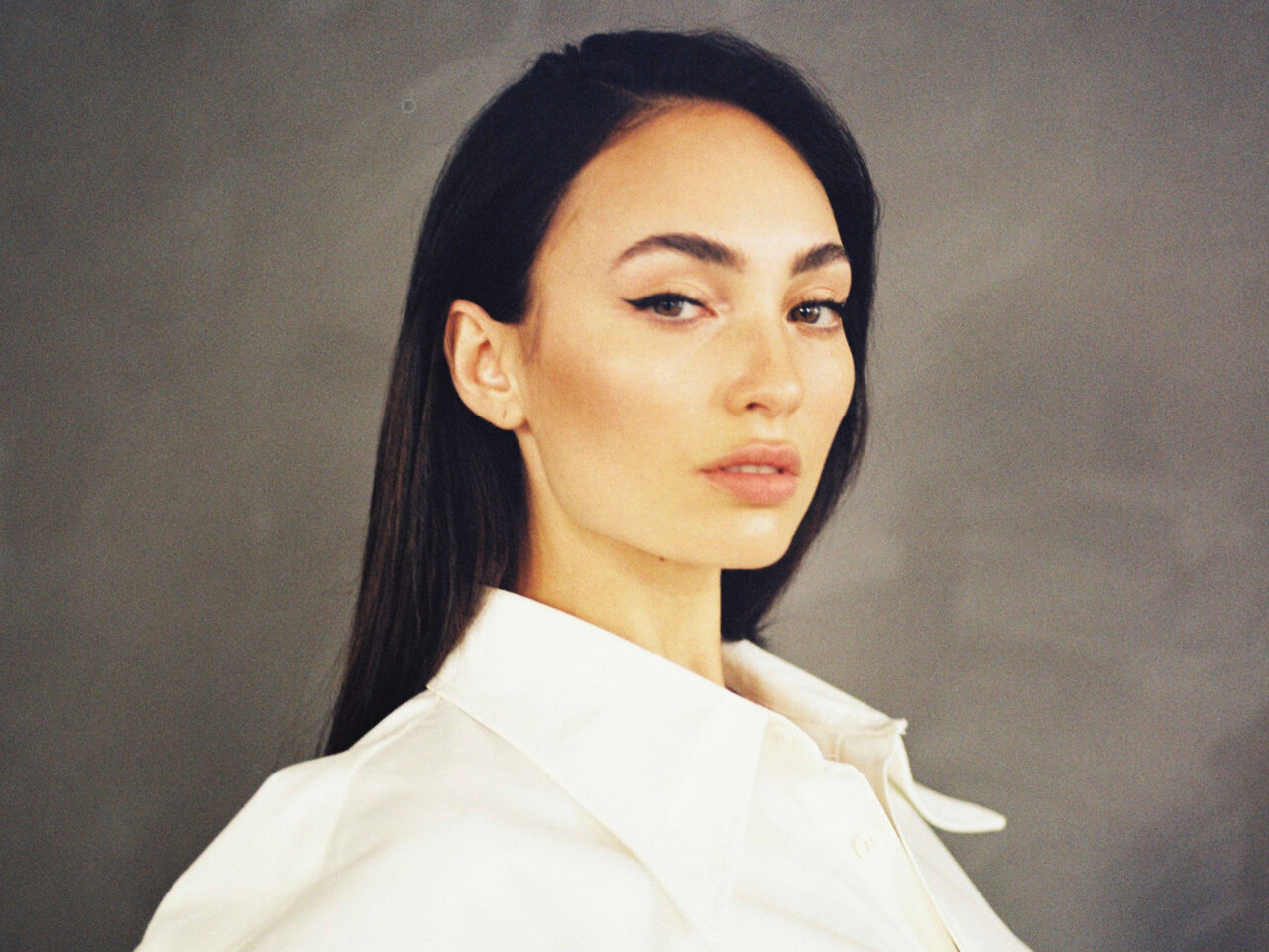 R'Bonney Gabriel staring at the camera