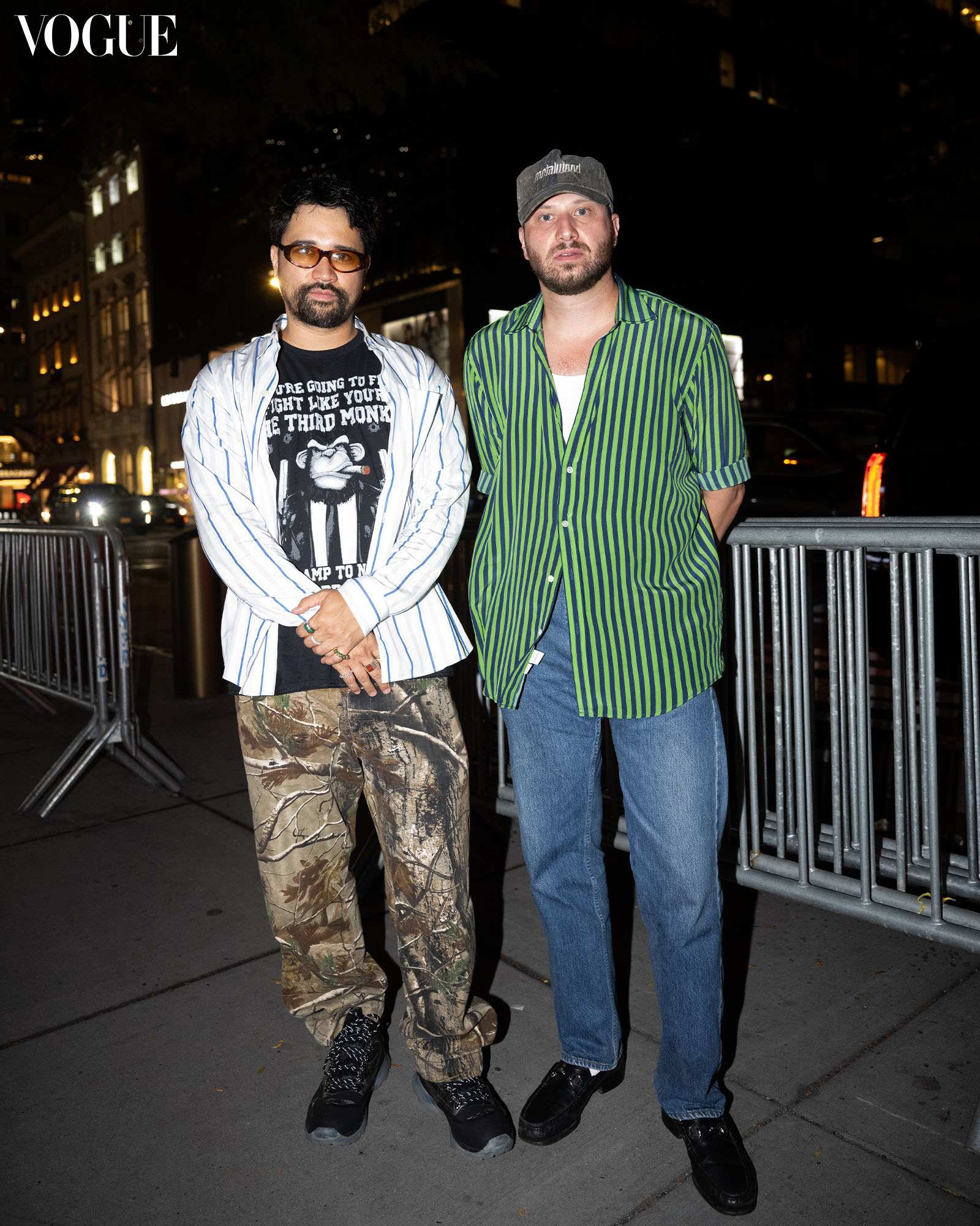 James Harris and Lawrence Schlossman at Eckhaus Latta Spring 2024 at New York Fashion Week.