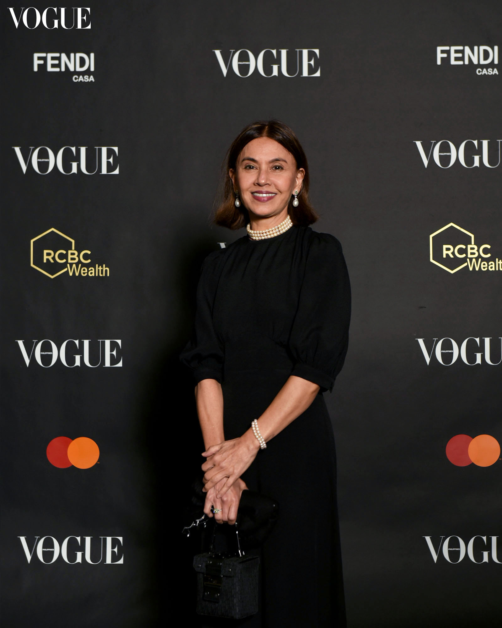 ling ling king posing at the photo wall at the Vogue Philippines Gala 2023