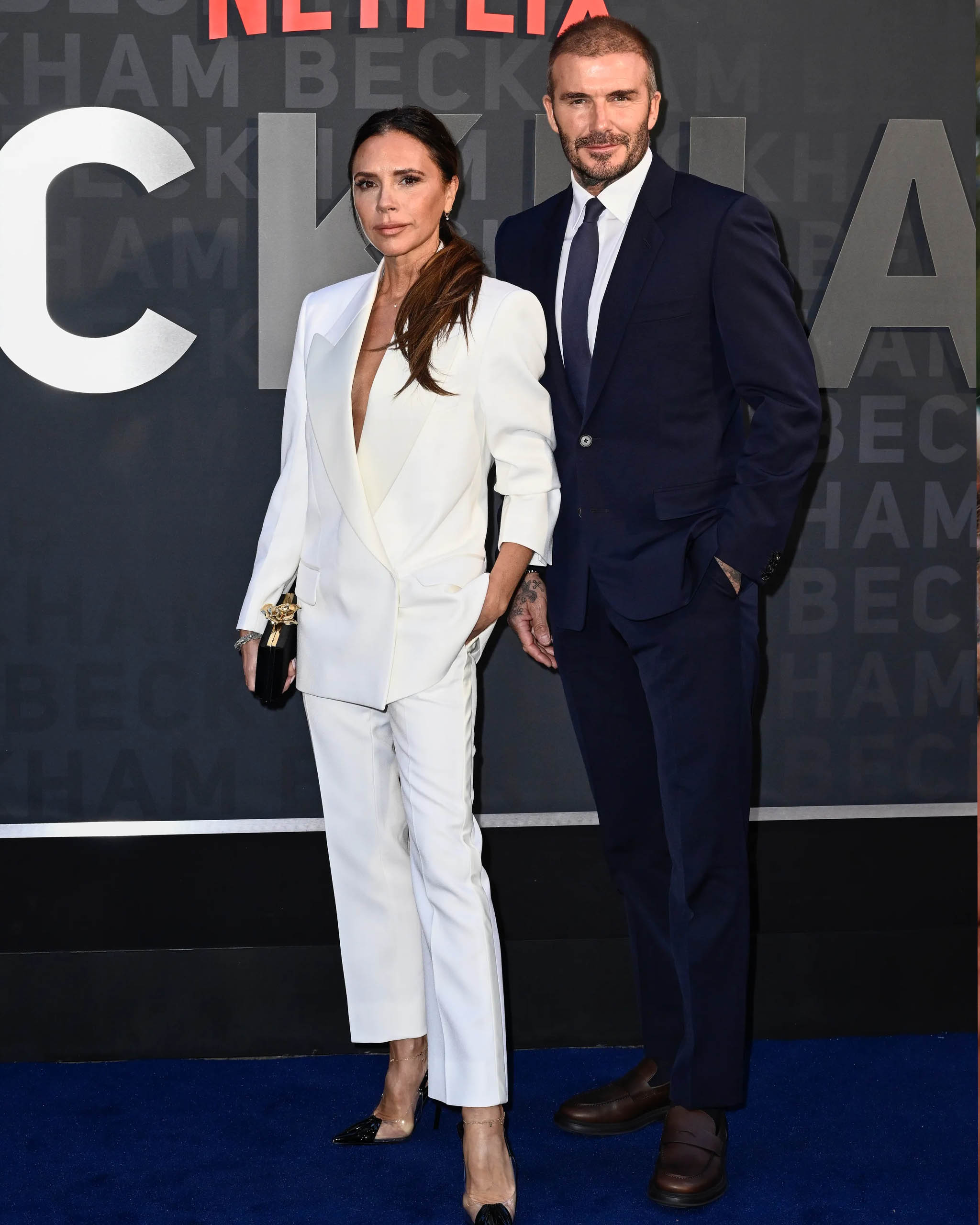 Victoria and David Beckham Nail His-and-Hers Suits