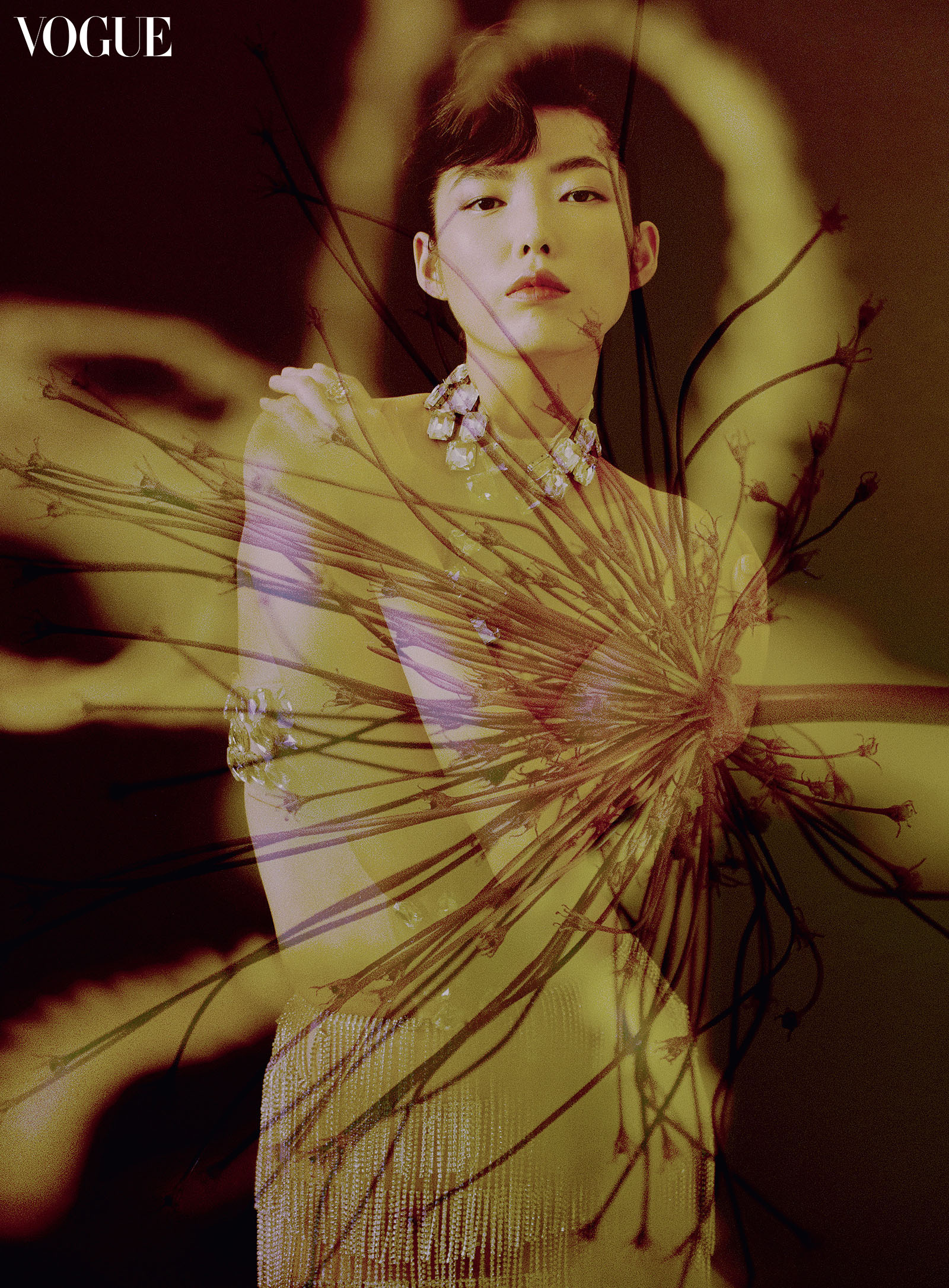 Bronx and Banco silver bandeau dress with embellishments photographed by Harold Julian.