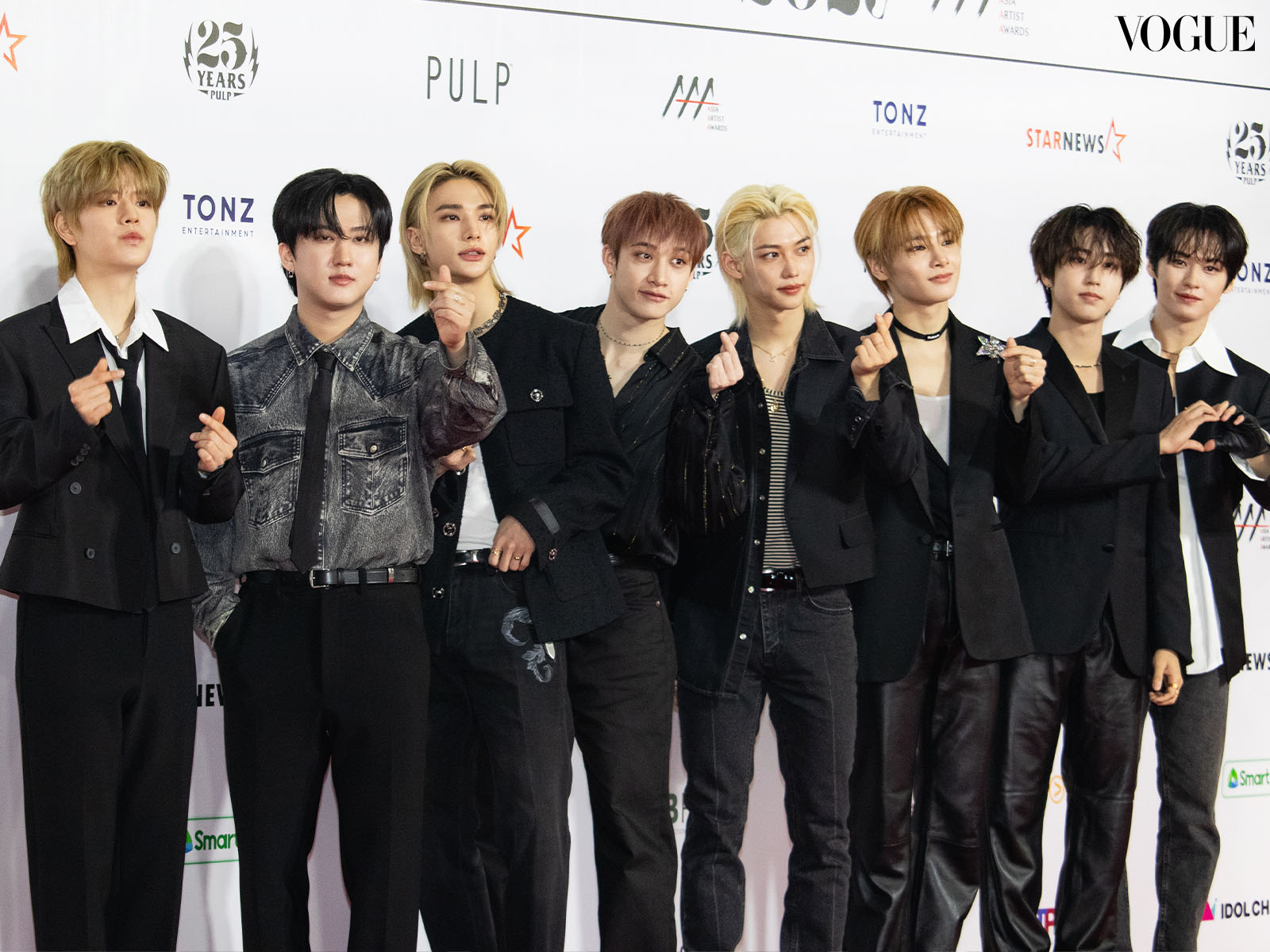 K-pop boy band Stray Kids at the Asia Artist Awards 2023