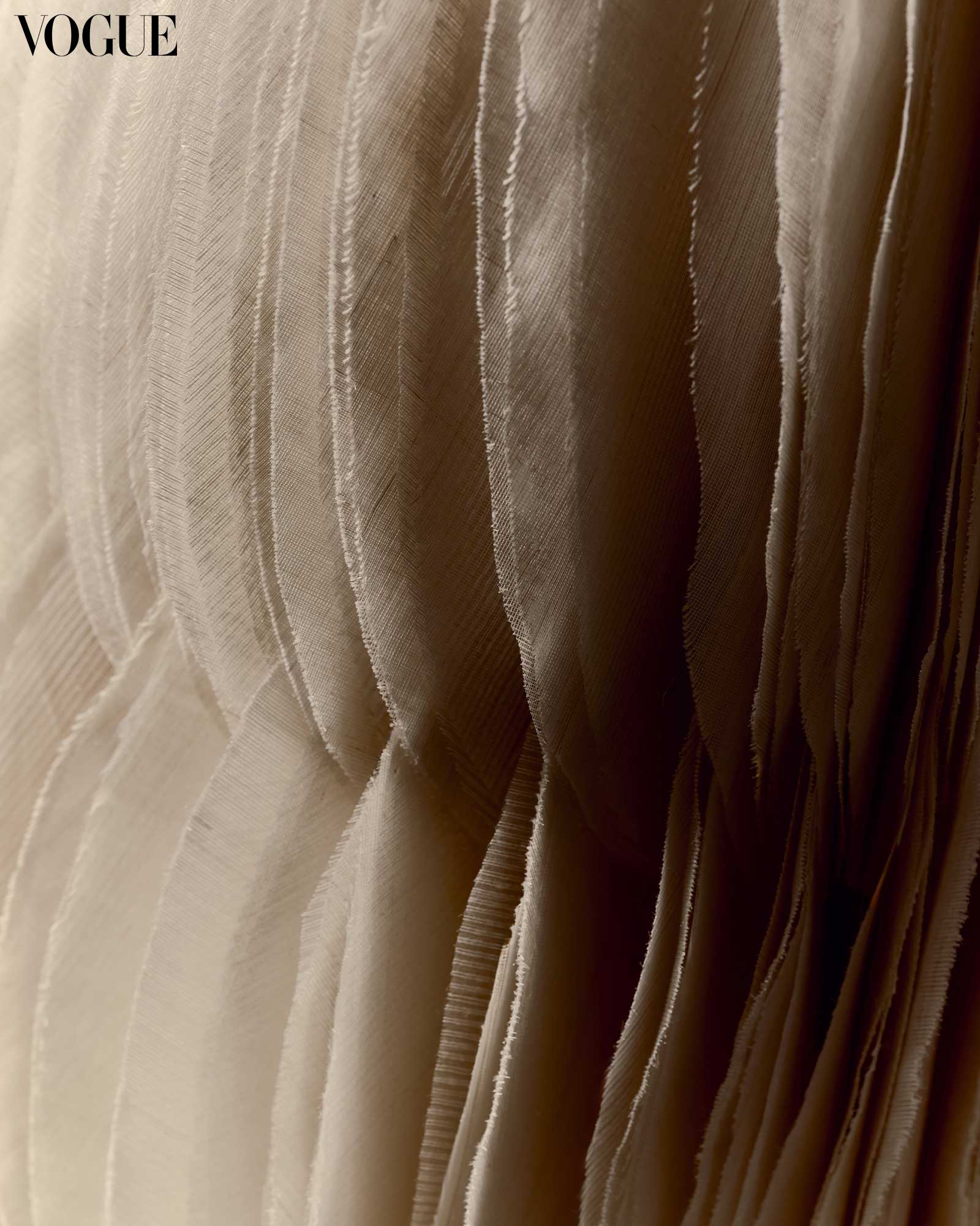 Mark Bumgarner piña and abaca textiles dress for Vogue Philippines