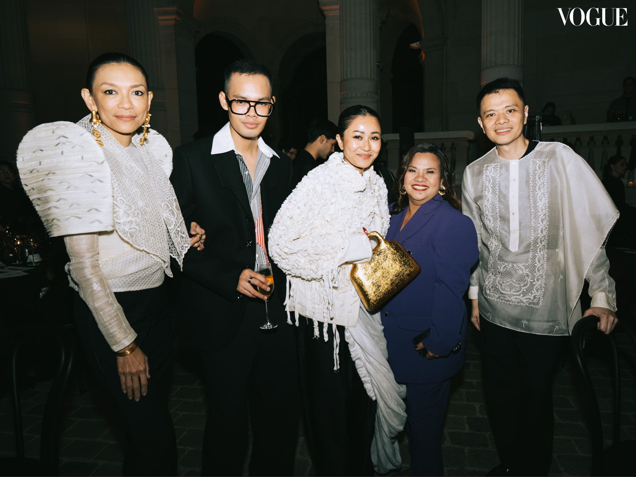 Joyce Oreña, Anz Hizon, Joyce Oreña, Rosemarie Oamil of Mele + Marie, and Gino Gonzales at Vogue Threads.