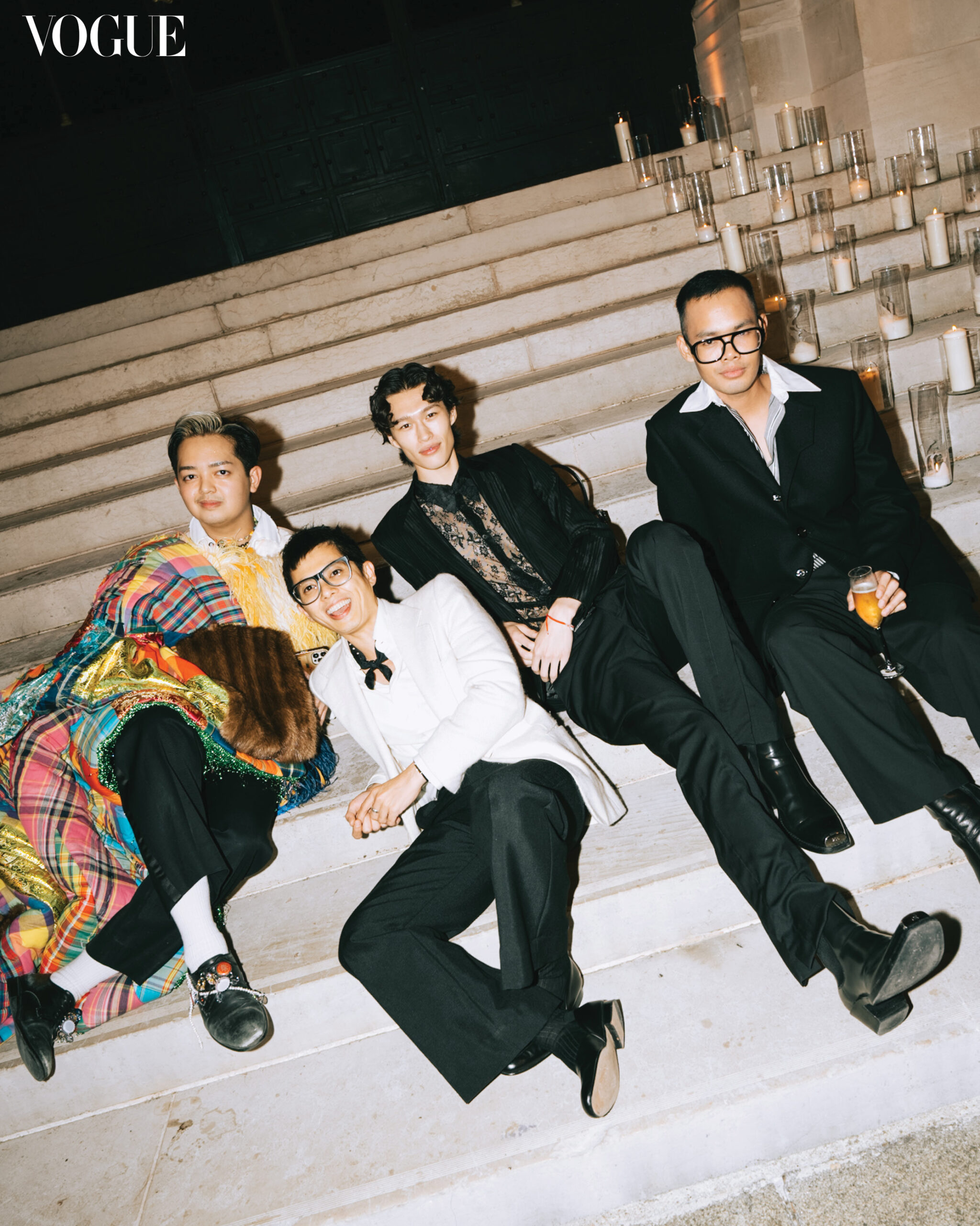 Jude Macasinag, Chuck Reyes, Mathieu Simoneau, and Anz Hizon at Vogue Threads.