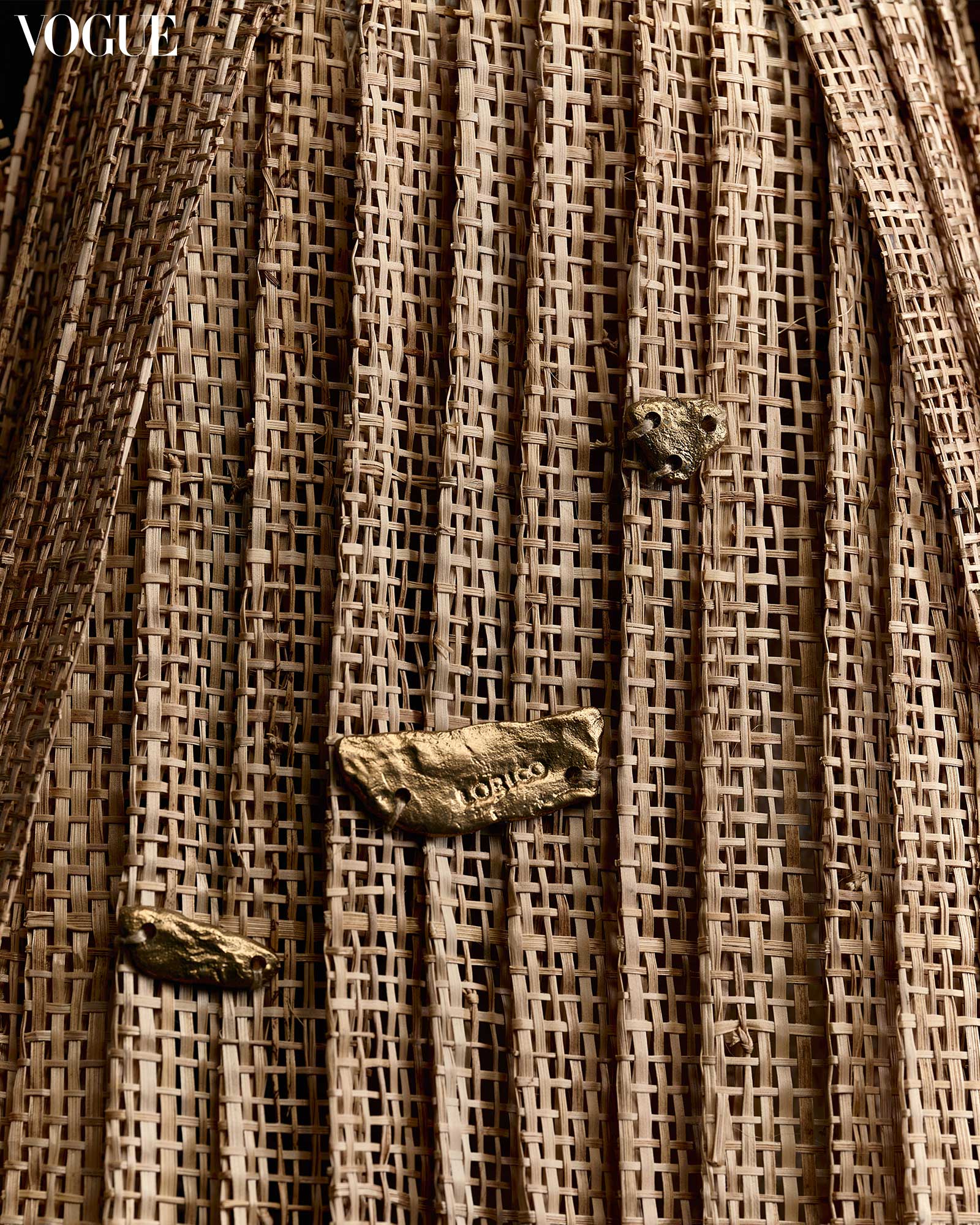 Details of Woven Jerome Lorico Secret Beach Banig Skirt Vogue Threads