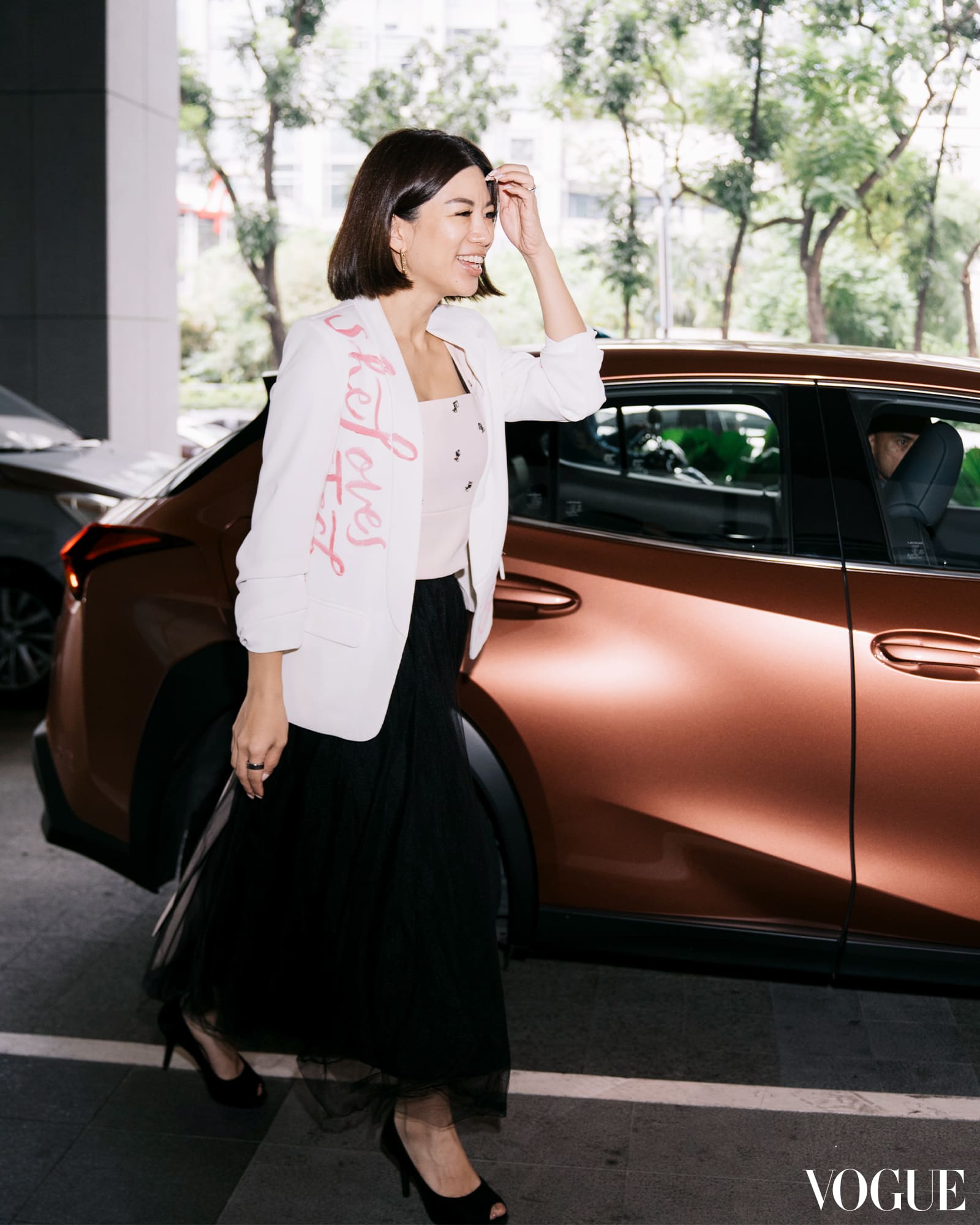 Leanne Robers arriving at Vogue Threads Manila