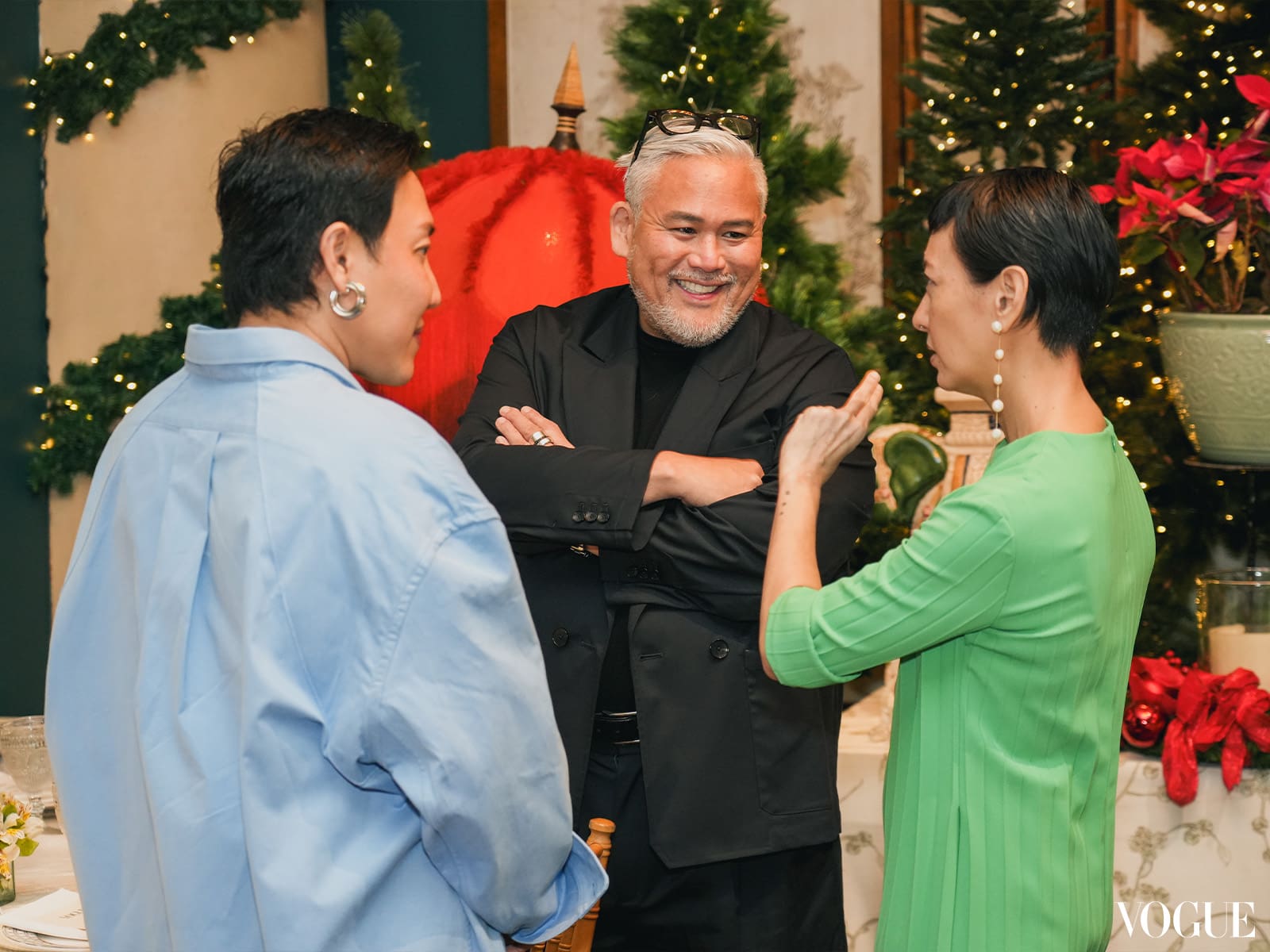 Desmon Lim, Rajo Laurel, and Bea Valdes at the Thanksgiving Dinner of Vogue Threads Manila