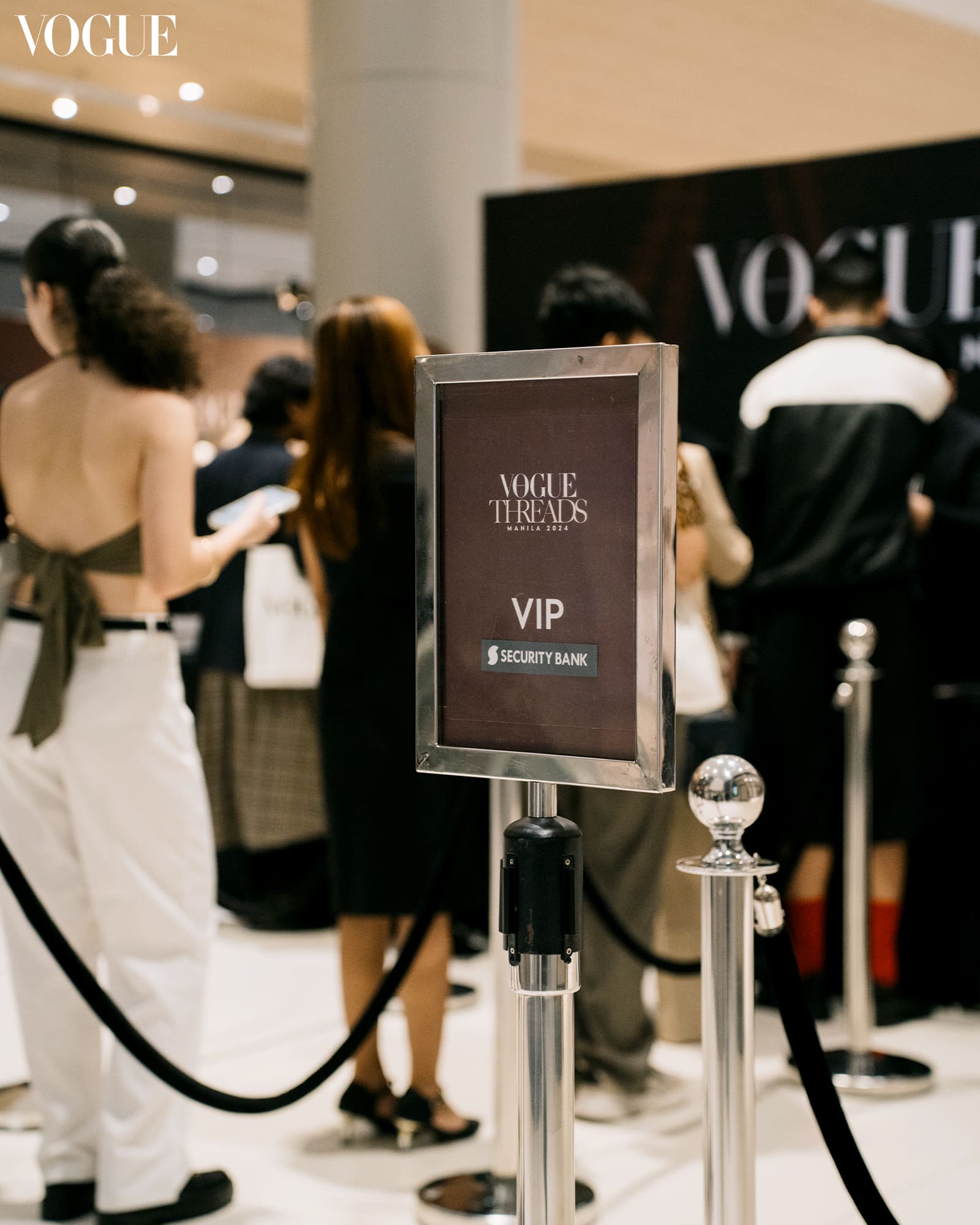 The Security Bank VIP lane at Vogue Threads Manila