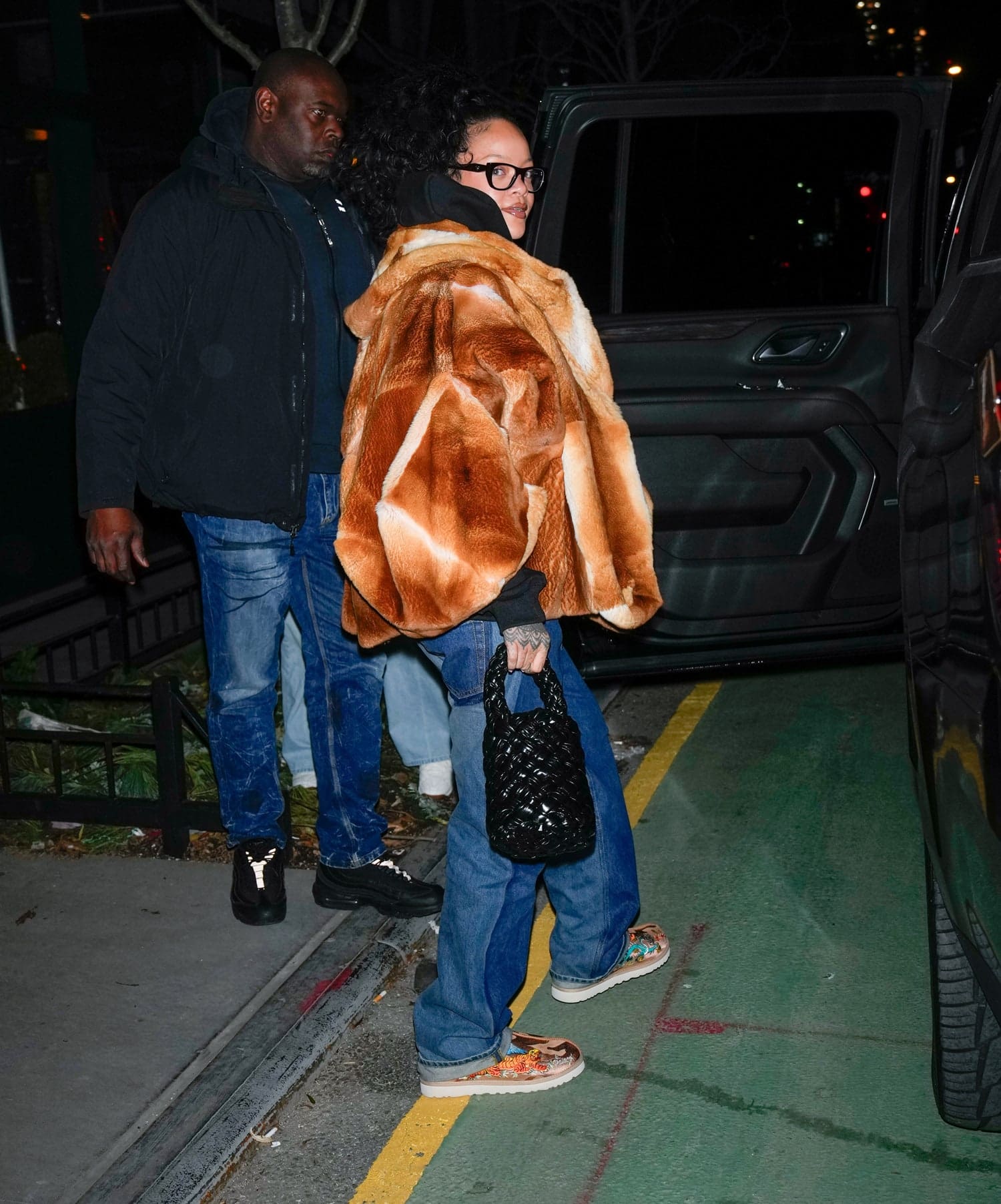 Rihanna in Palace X Ugg Tasman Slippers