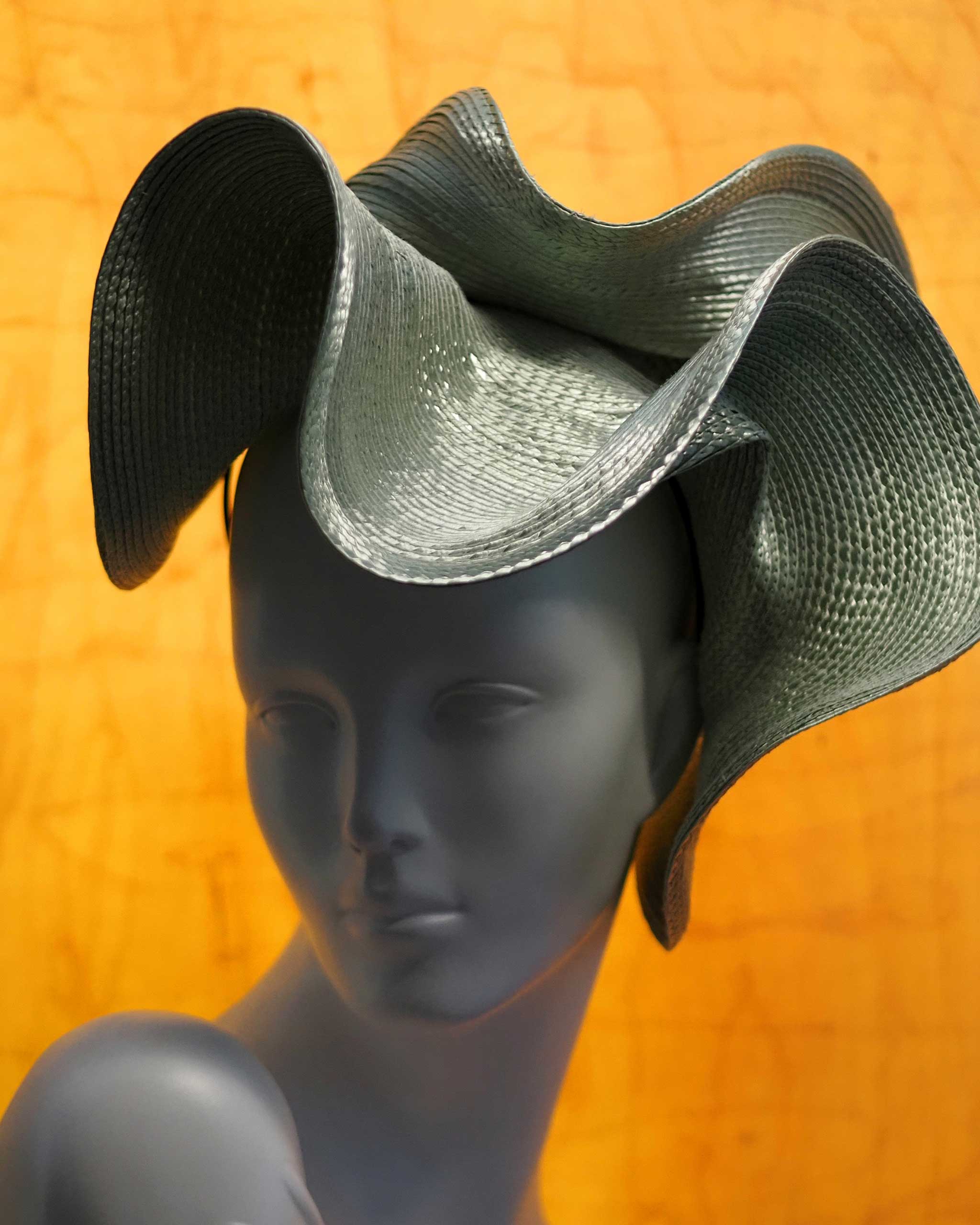 Sunami Sculptural Headpiece in Stitched Braid