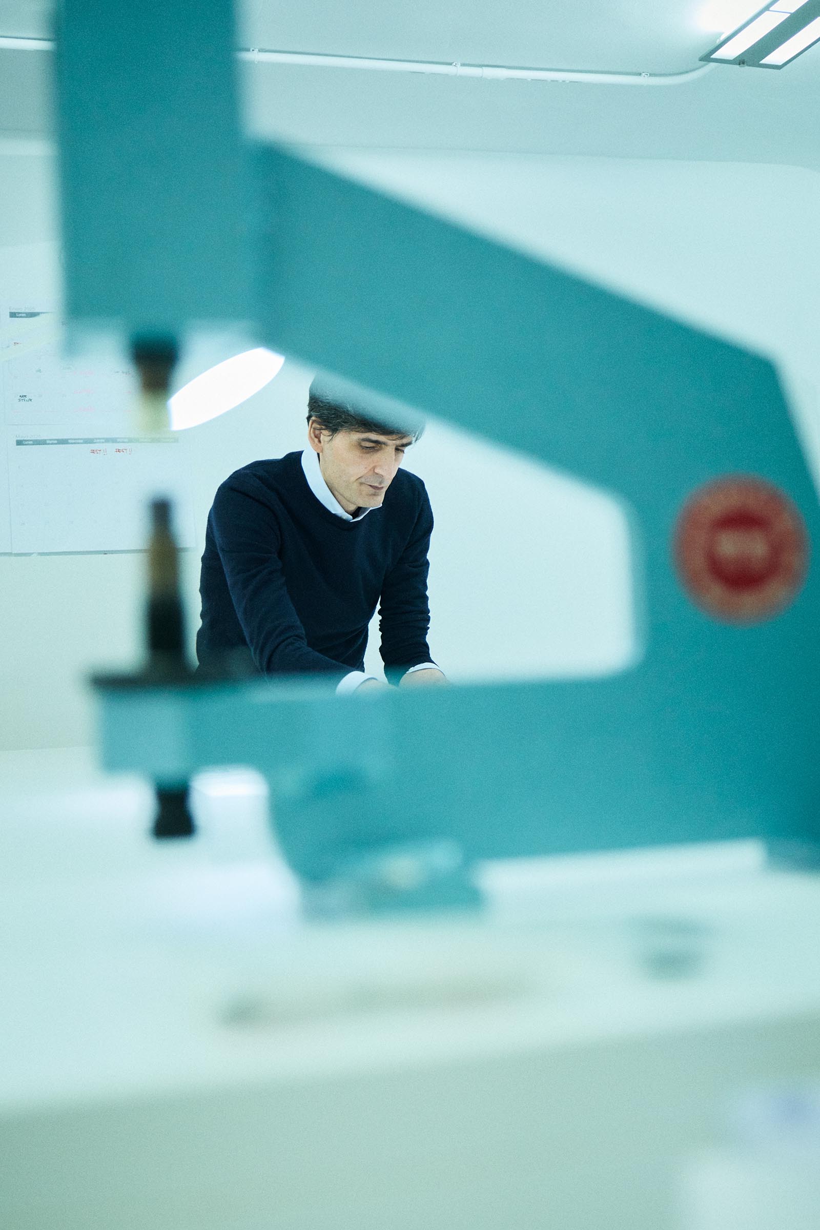 Delpozo's Madrid studio with creative director Joaquín Trías