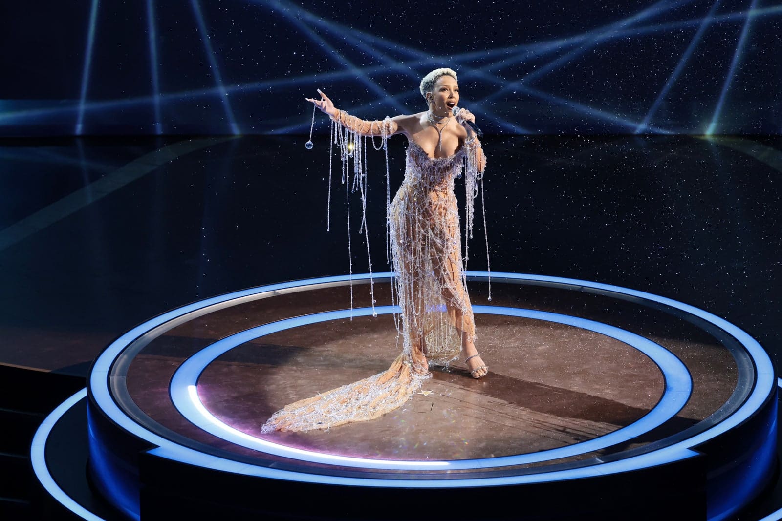 Doja Cat Swarovski Dress Oscar 2025