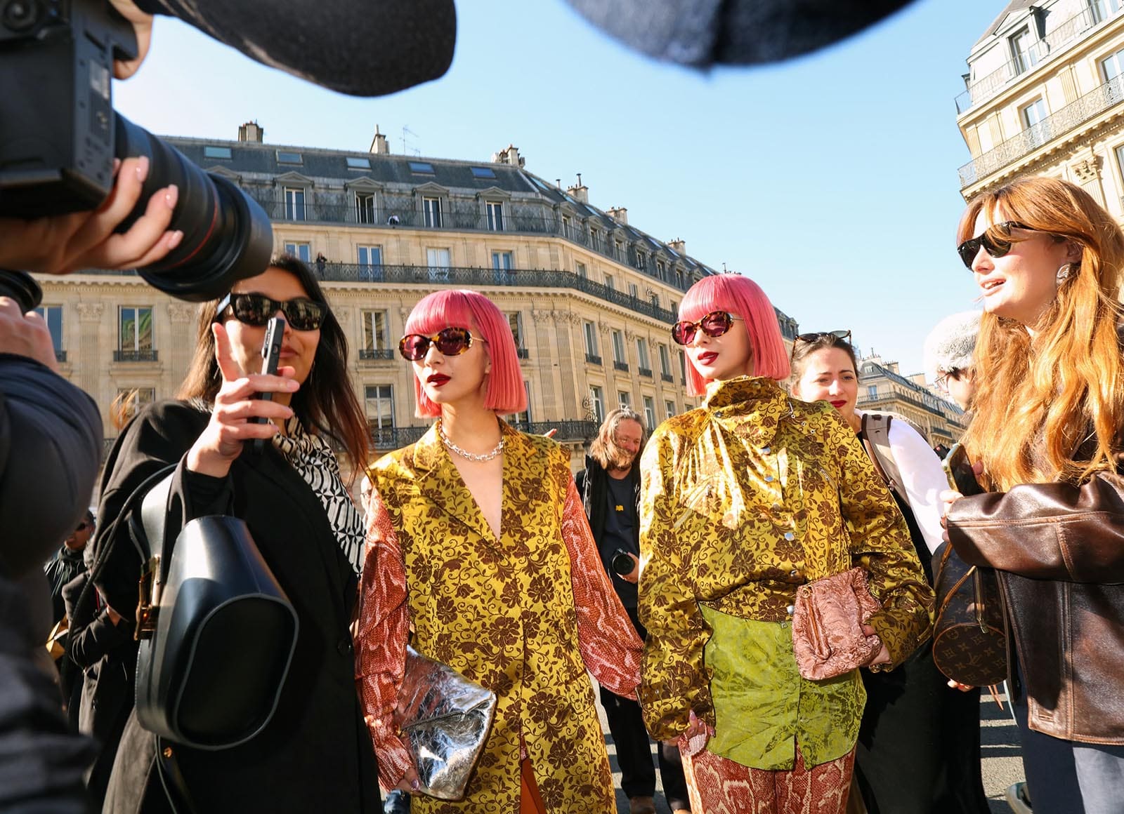 Paris Fashion Week Street Style Fall 2025 twins