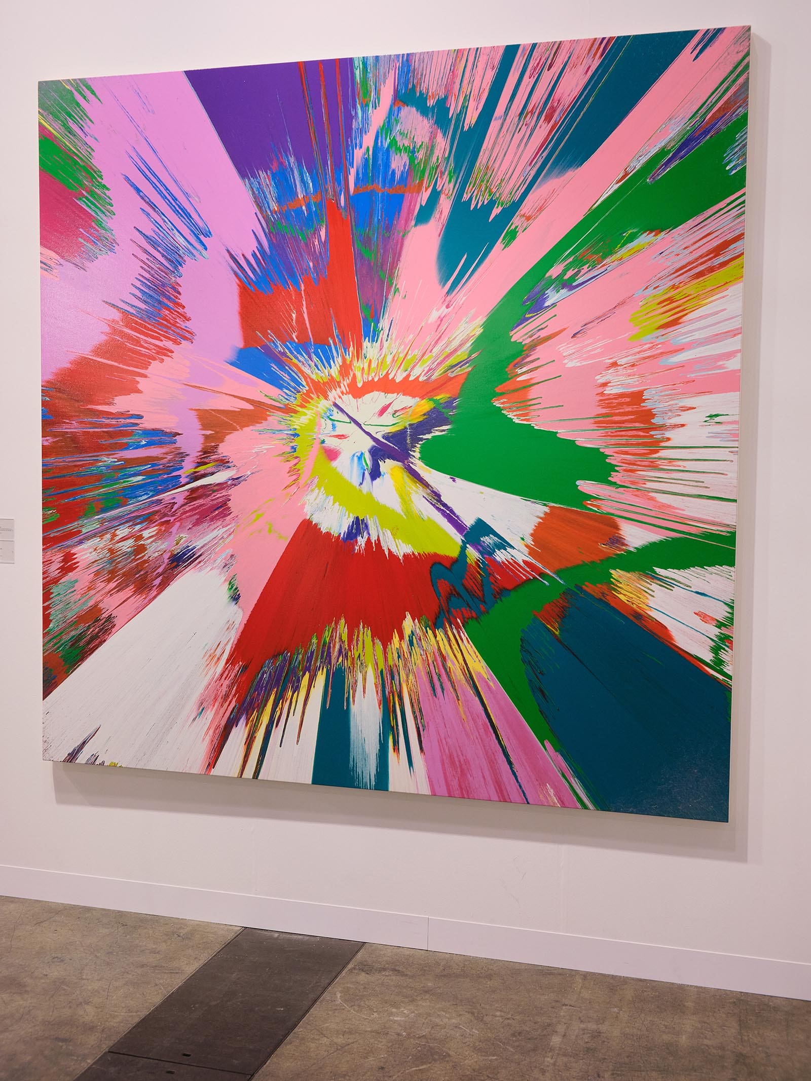 Vivid abstract painting by Damien Hirst.