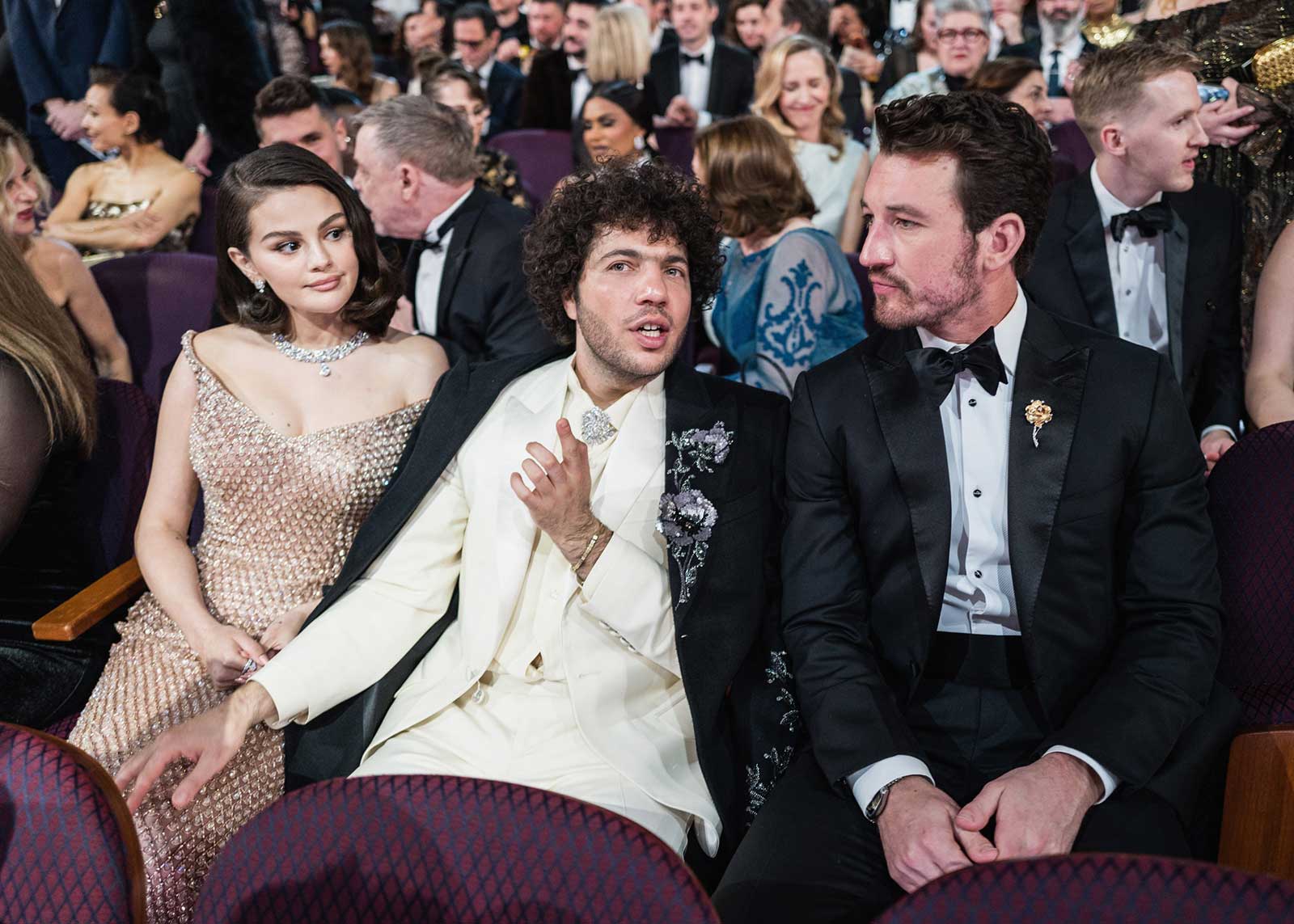 Selena Gomez, Benny Blanco, and Miles Teller