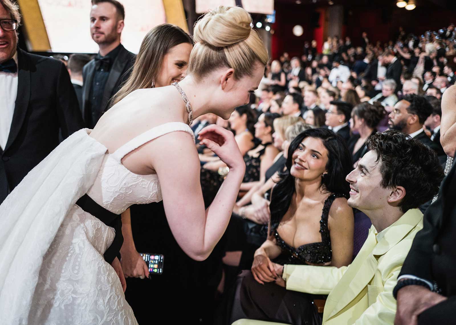 Elle Fanning, Timothée Chalamet, and Kylie Jenner