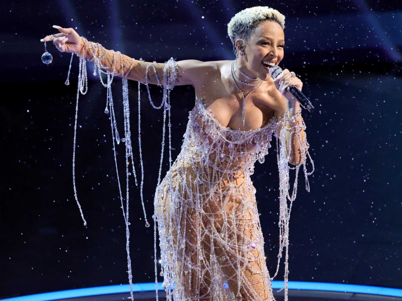 Doja Cat Swarovski Oscar Dress 2025