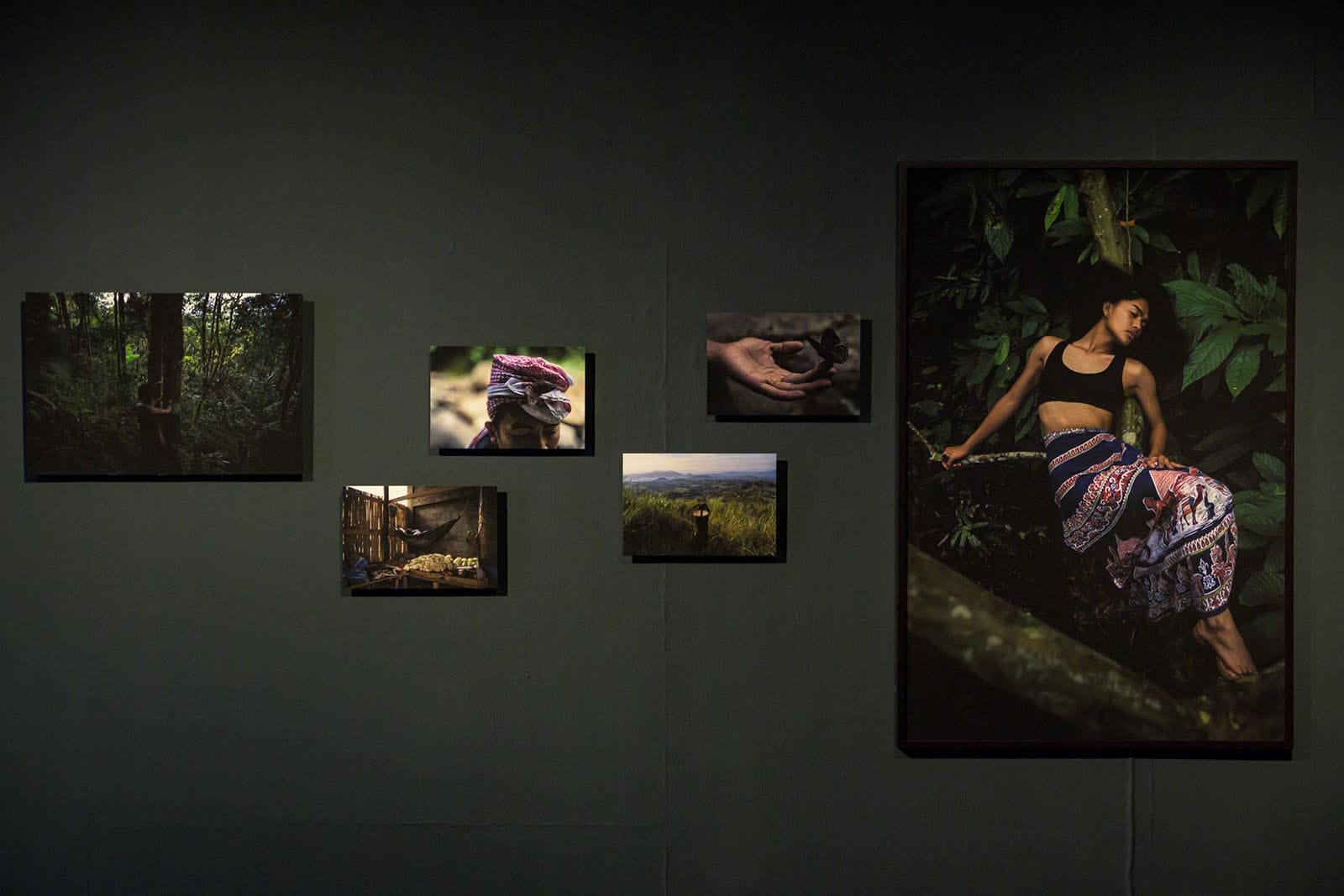 Photos of the Talaandig-Manobo tribe on a wall.