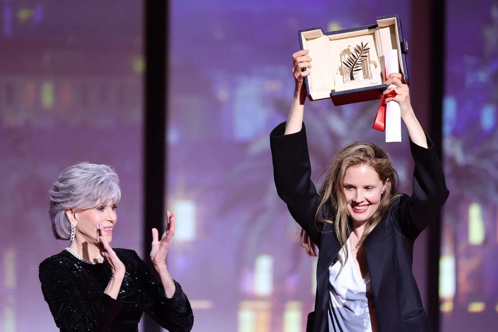 Jane Fonda applauds Anatomy of a Fall director Justine Triet