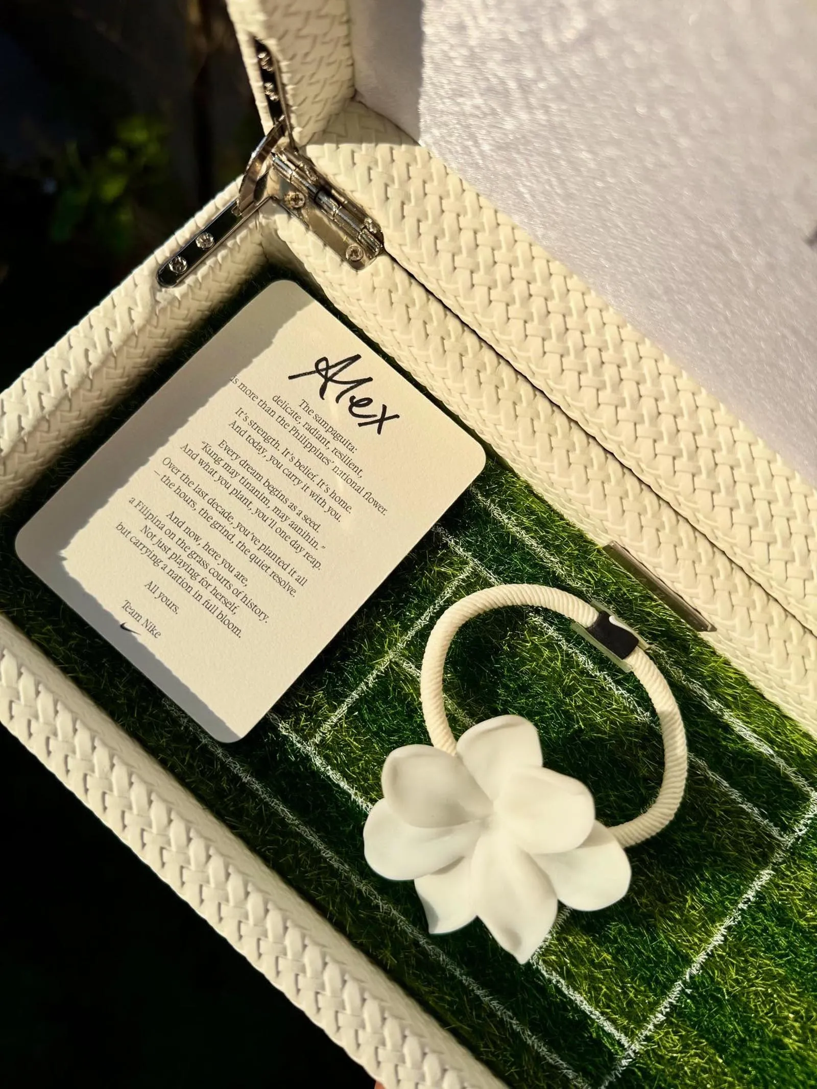Alex Eala Nike Wimbledon Sampaguita Hair Tie