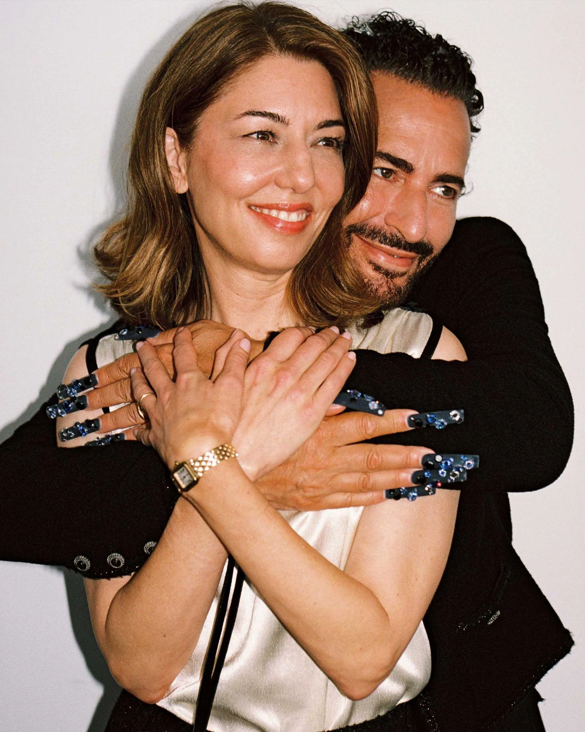 Marc Jacobs hugs director Sofia Coppola at the 2025 Venice Film Festival