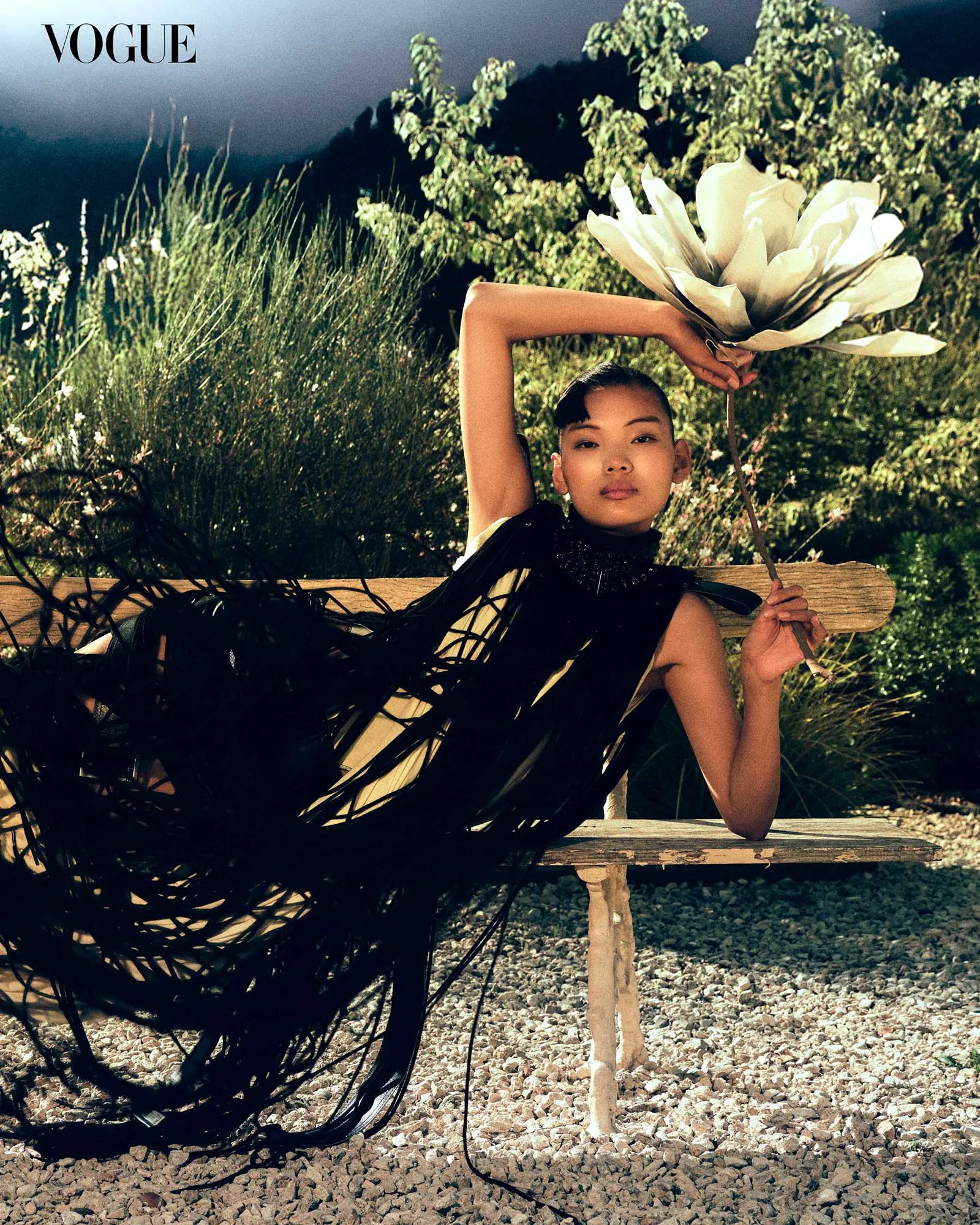 Asian Cinema Fashion Editorial Erwan L'Heron fringed dress