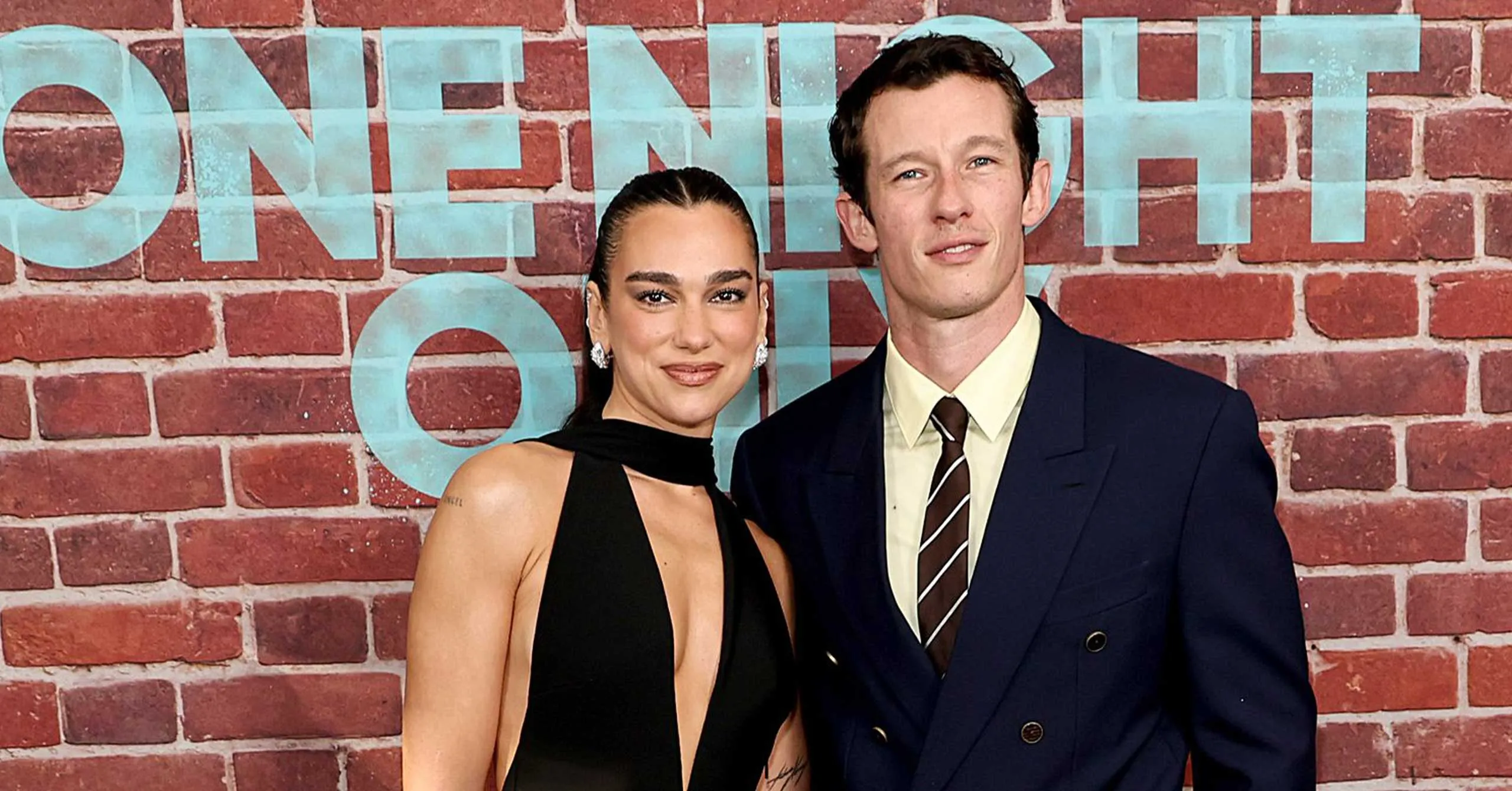 Dua Lipa and Callum Turner on the Red Carpet of 'One Night Only'